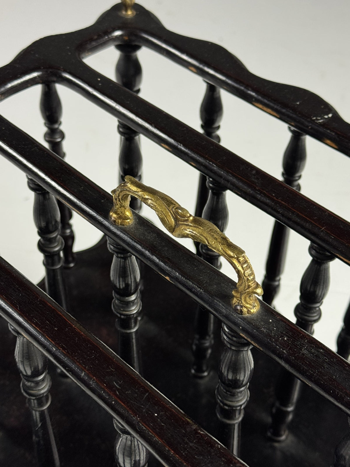 French Magazine Rack on Brass Castors, 19th Century, photo 6