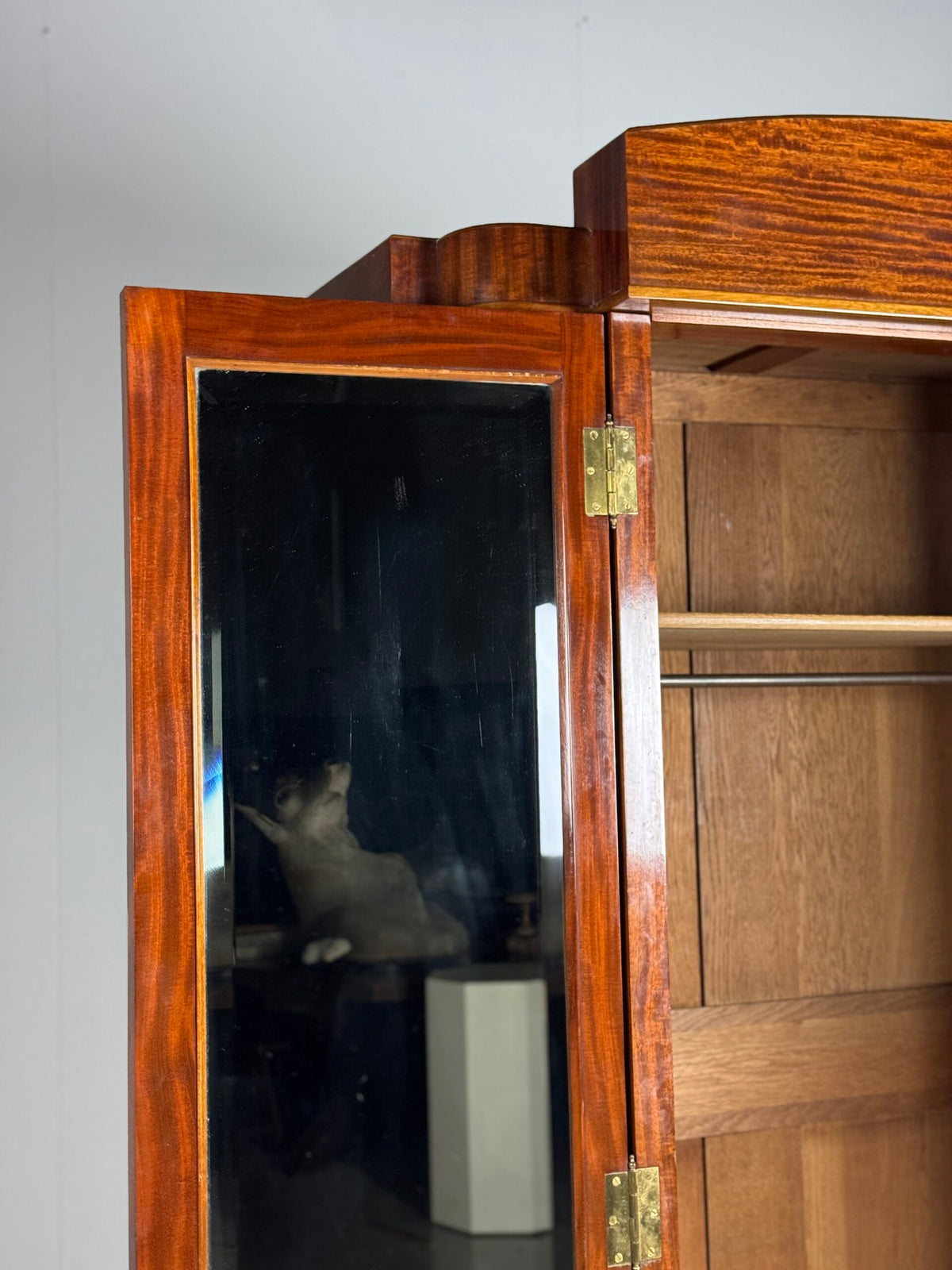 Art Deco Mahogany Gentleman's Wardrobe, Belgium, 1920 to 1940, photo 25