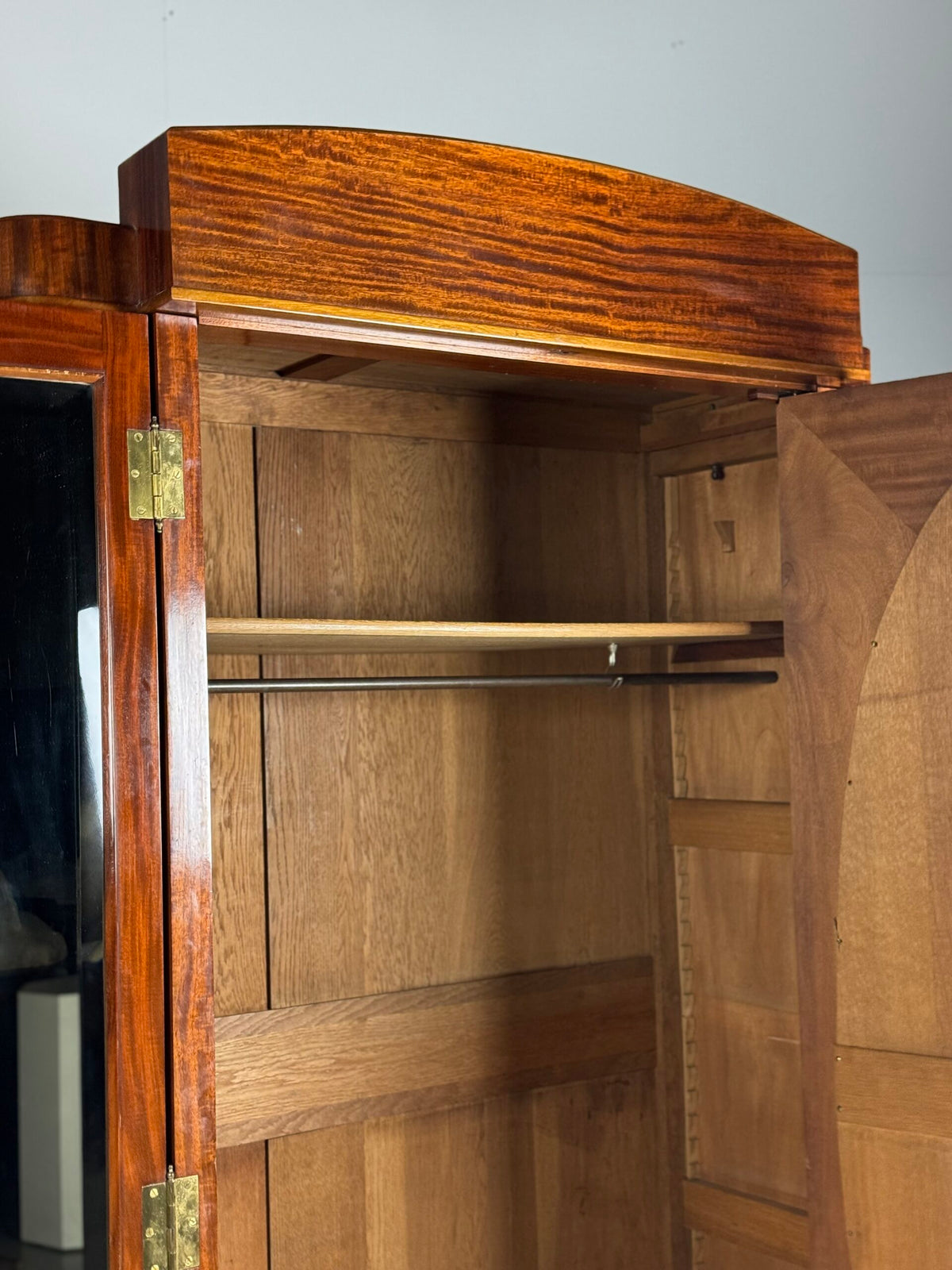 Art Deco Mahogany Gentleman's Wardrobe, Belgium, 1920 to 1940, photo 22