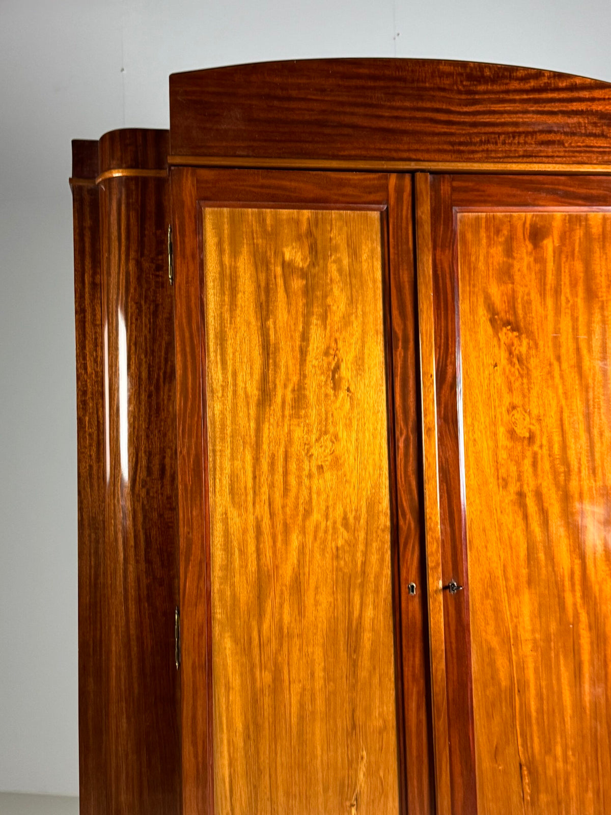 Art Deco Mahogany Gentleman's Wardrobe, Belgium, 1920 to 1940, photo 9