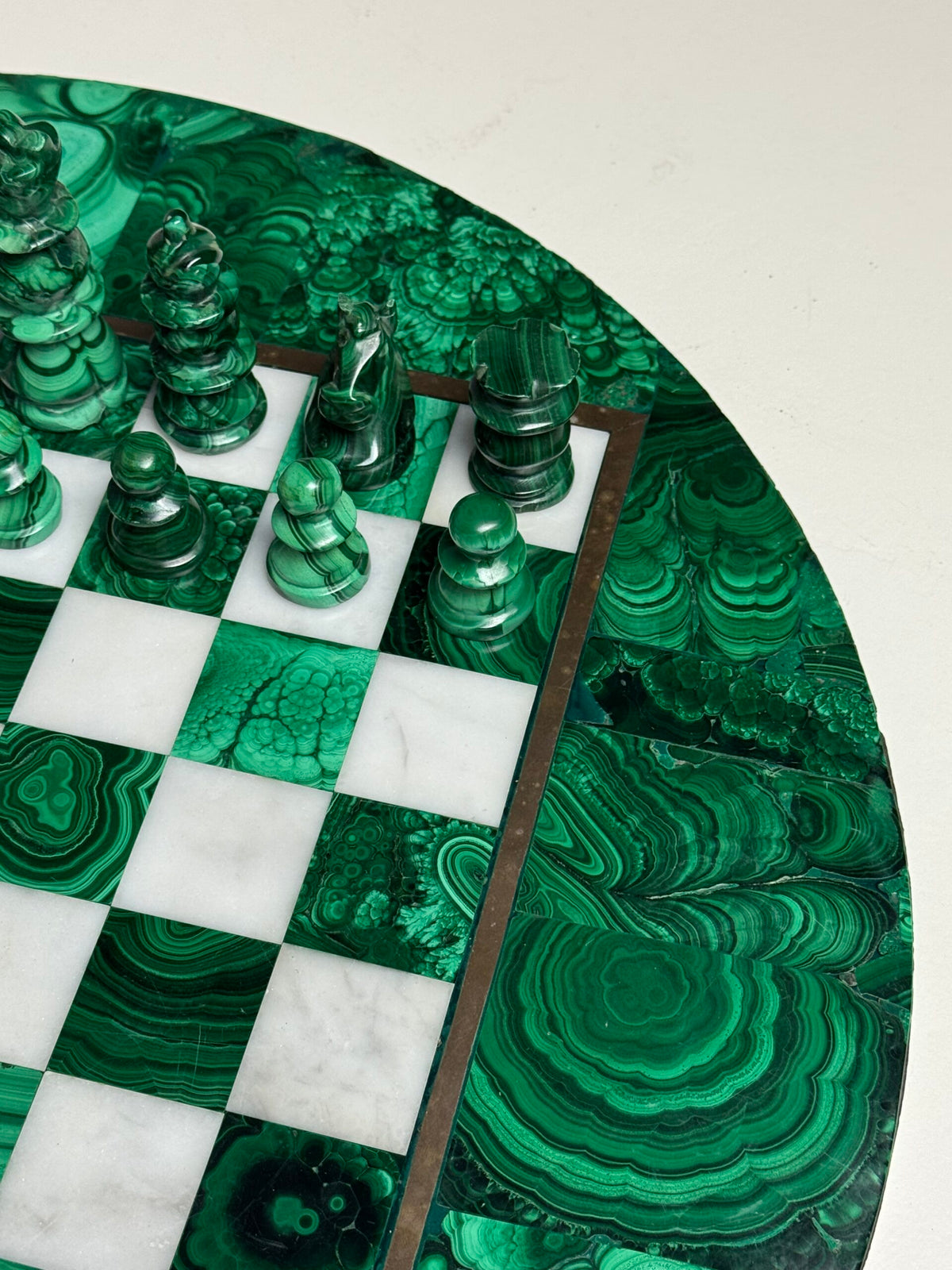 Congolese Malachite and Marble Chess Set, c. 1960, photo 18