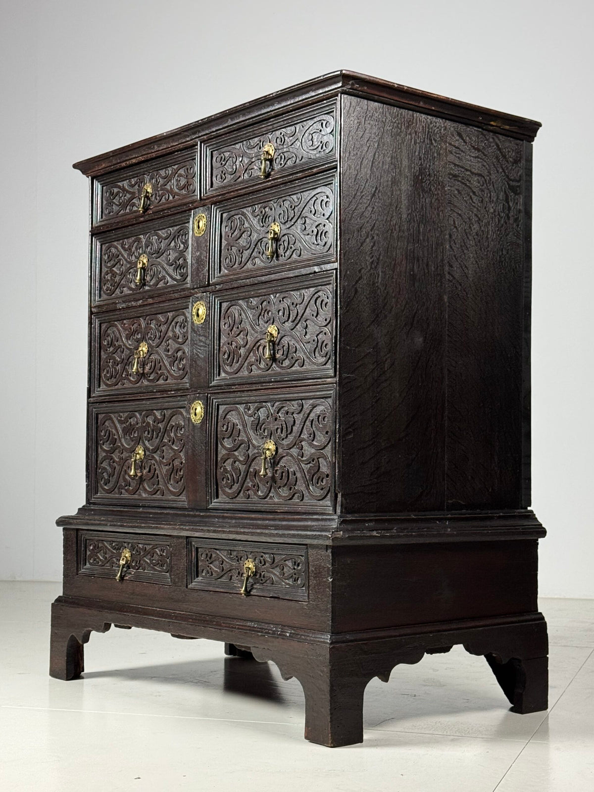 English Oak Chest on Stand, 19th Century, photo 9