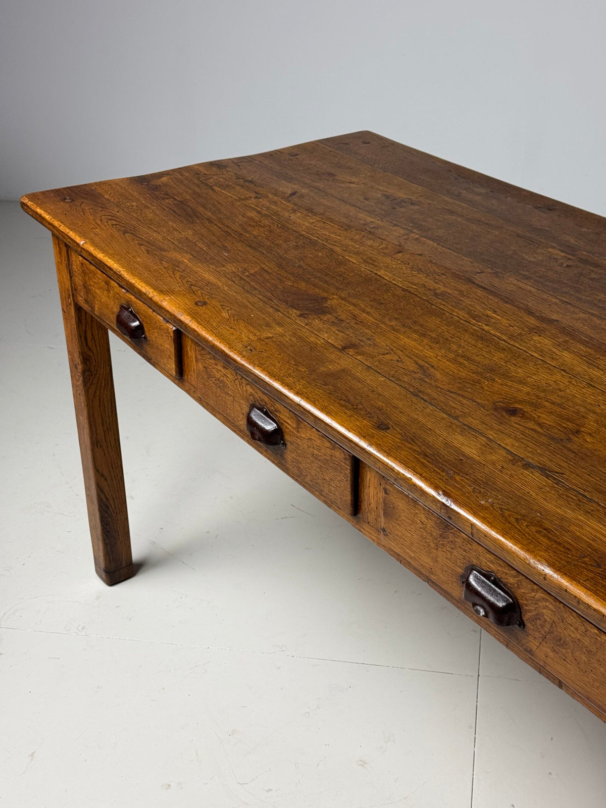 French Oak Farmhouse Dining Table with Ten Drawers, 250 cm, photo 24