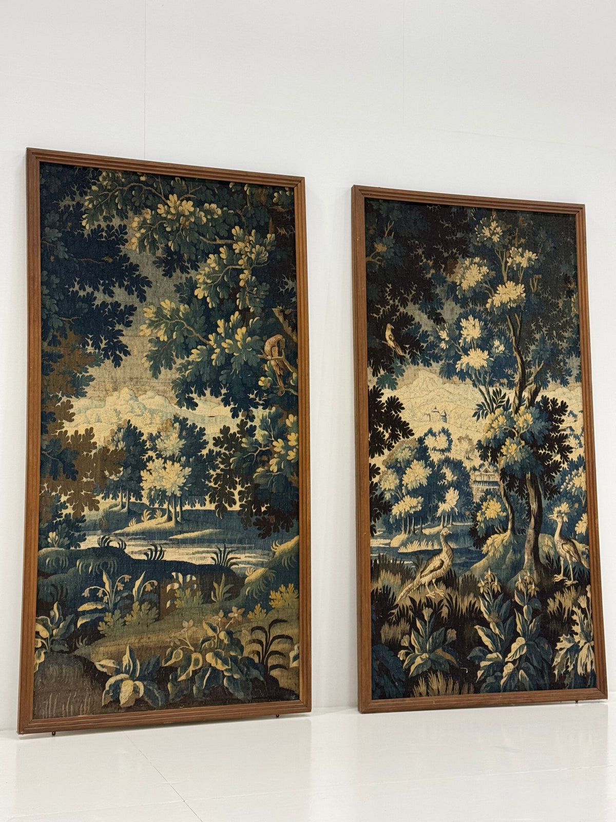 Pair of Framed 18th Century Aubusson Tapestries, France, photo 2