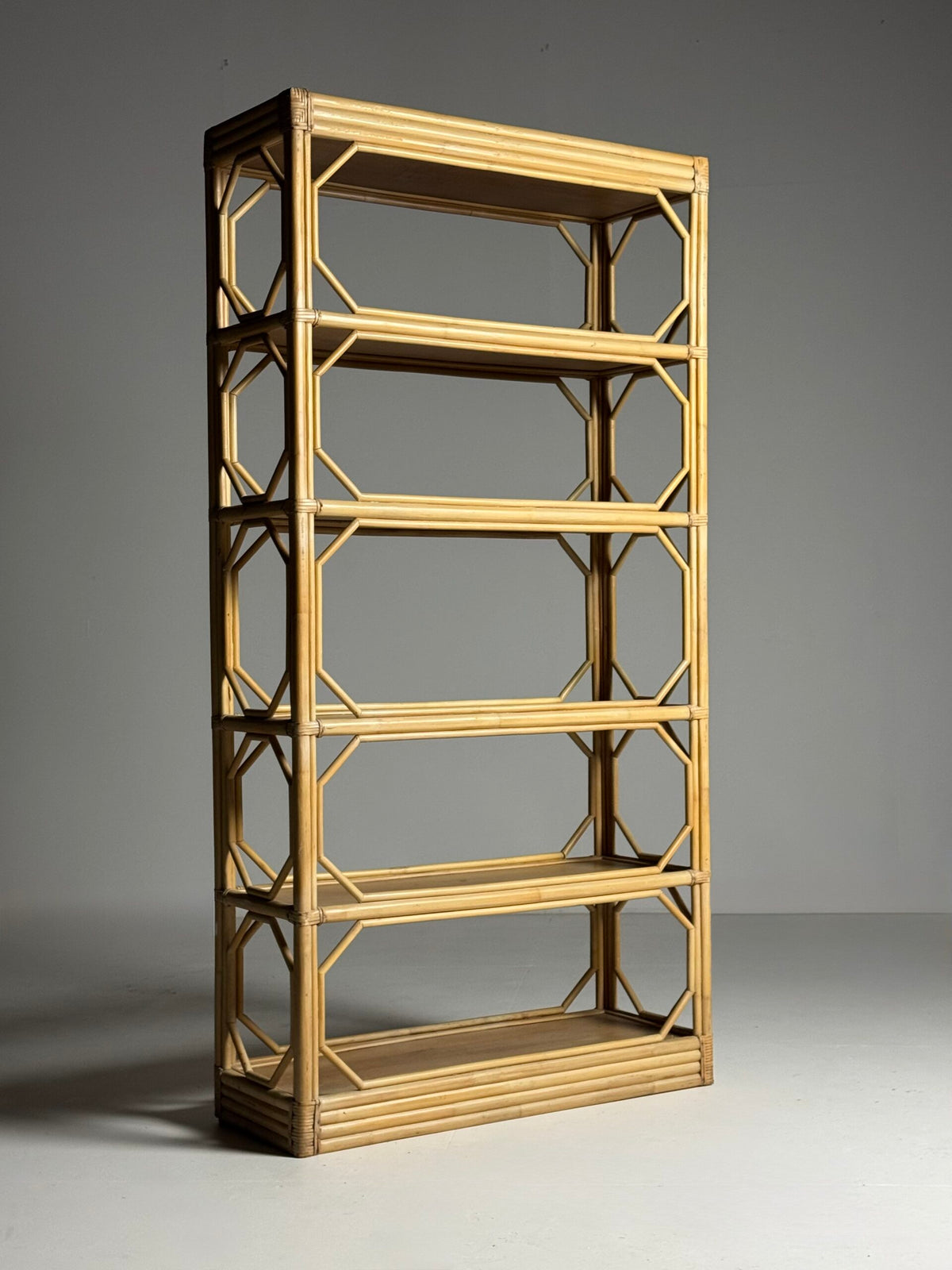 Vintage French Bamboo Bookcase, c. 1980, photo 17