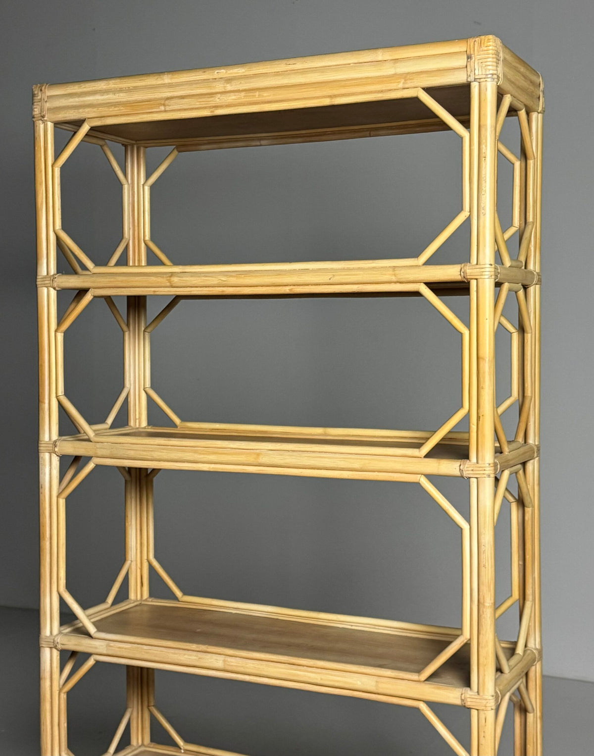 Vintage French Bamboo Bookcase, c. 1980, photo 7