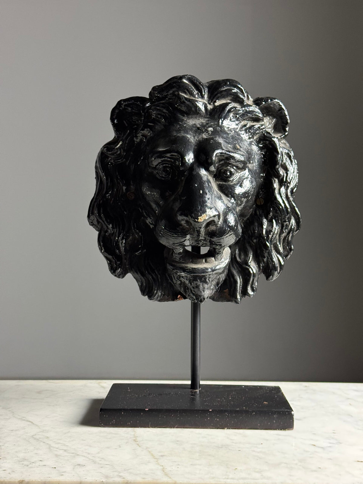 French Terracotta Lion Head Fountain Mask, photo 2
