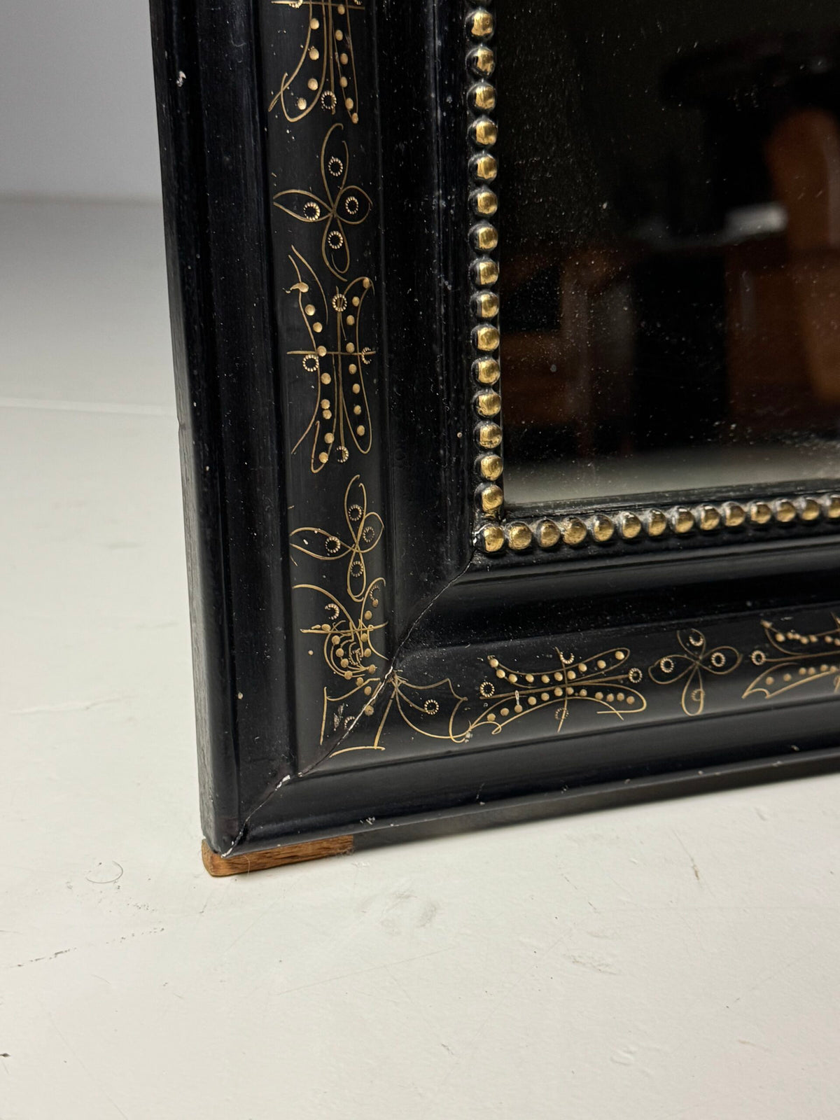 French Louis Philippe Black Mirror, Late 19th Century, photo 8