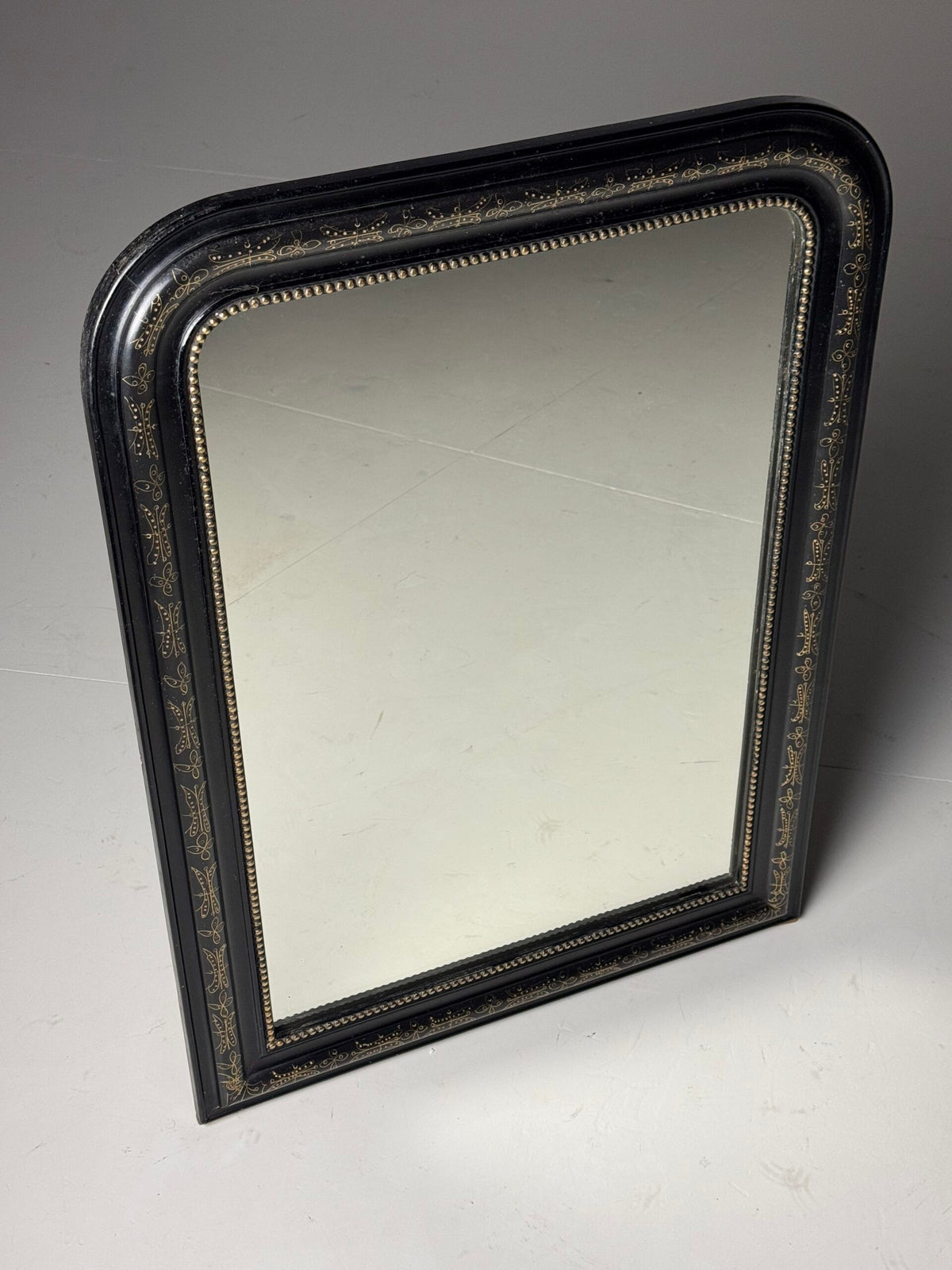 French Louis Philippe Black Mirror, Late 19th Century, photo 10