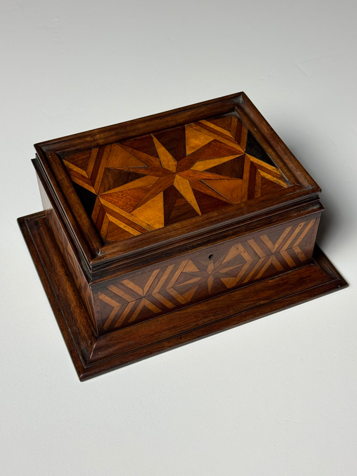 19th Century Marquetry Jewellery Box with Mirror, photo 4