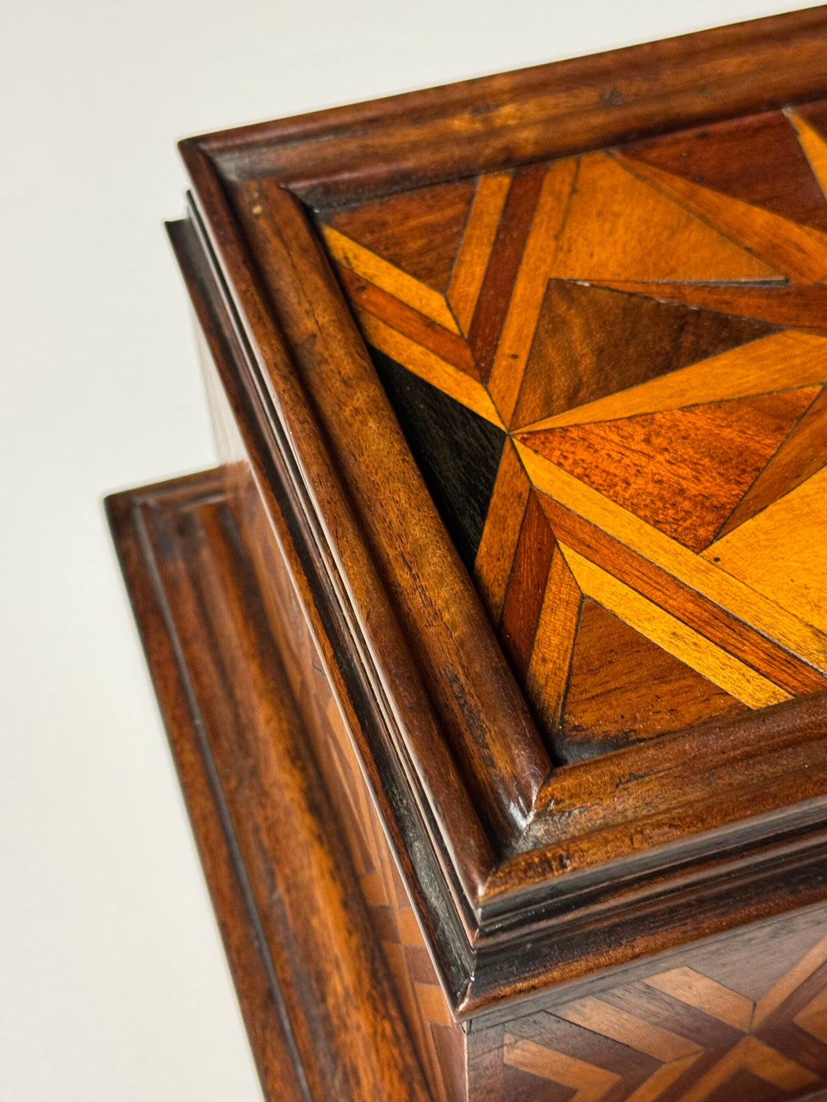 19th Century Marquetry Jewellery Box with Mirror, photo 5