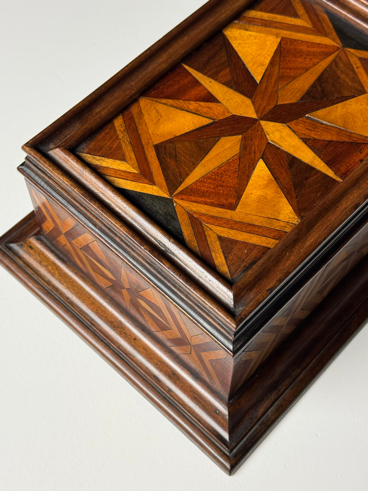 19th Century Marquetry Jewellery Box with Mirror, photo 7