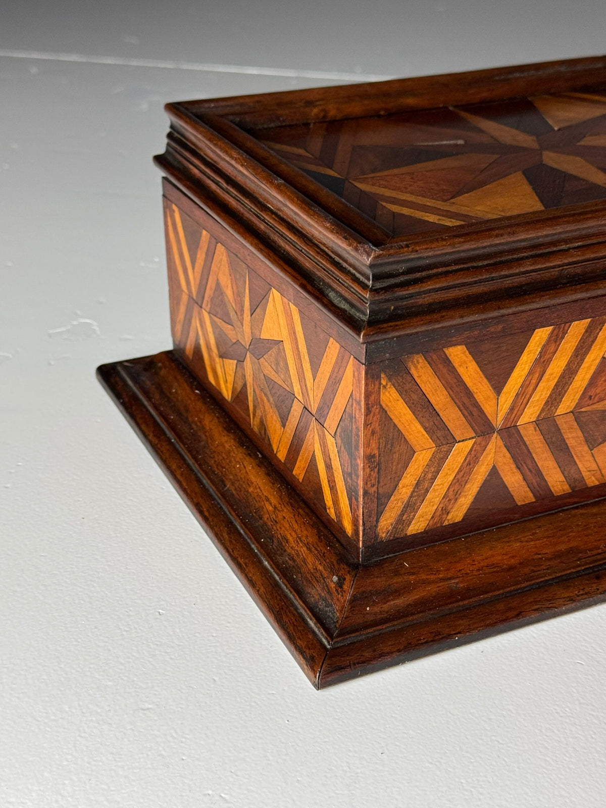 19th Century Marquetry Jewellery Box with Mirror, photo 15