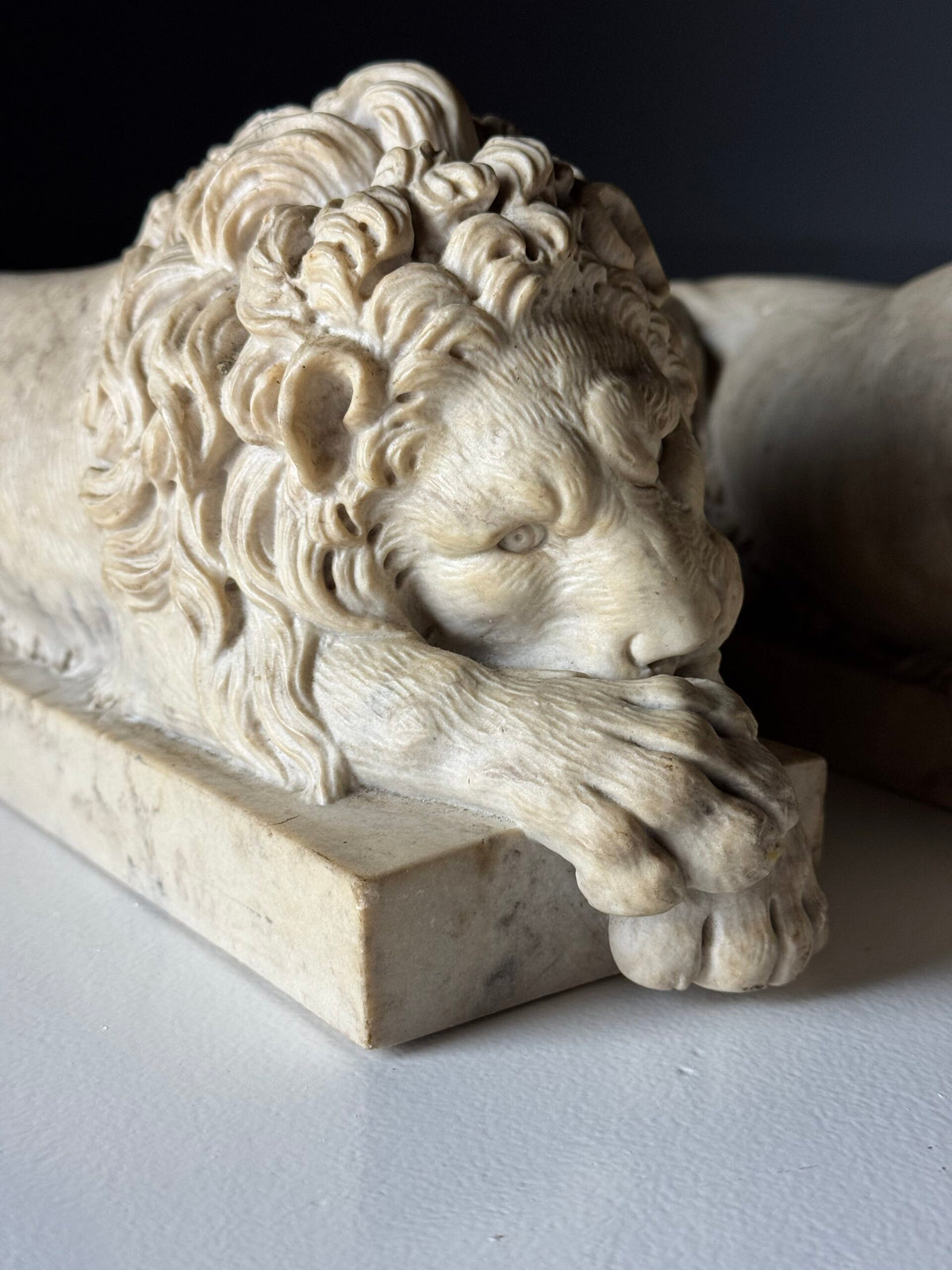 Pair of Reclining Lions After Canova, Mid 20th Century, photo 7