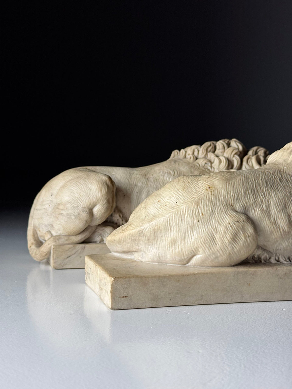 Pair of Reclining Lions After Canova, Mid 20th Century, photo 17
