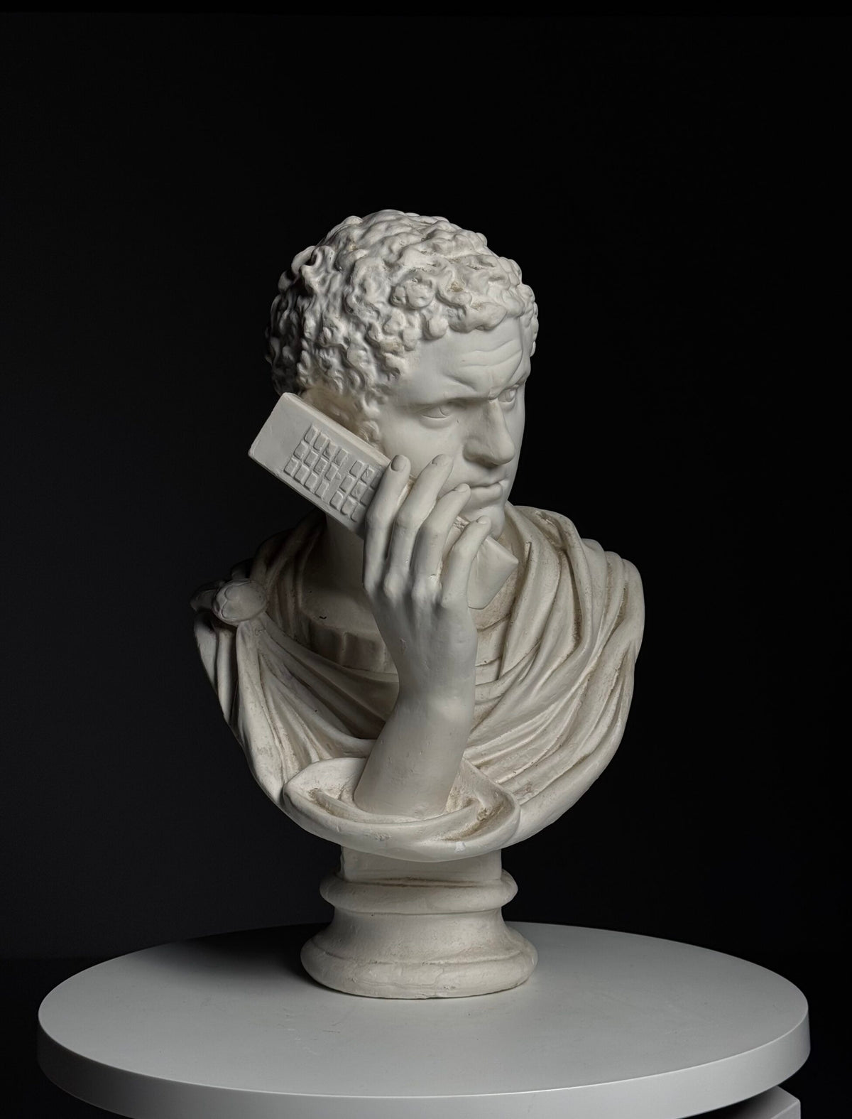 Plaster Bust of Emperor Caracalla on the Phone, photo 17