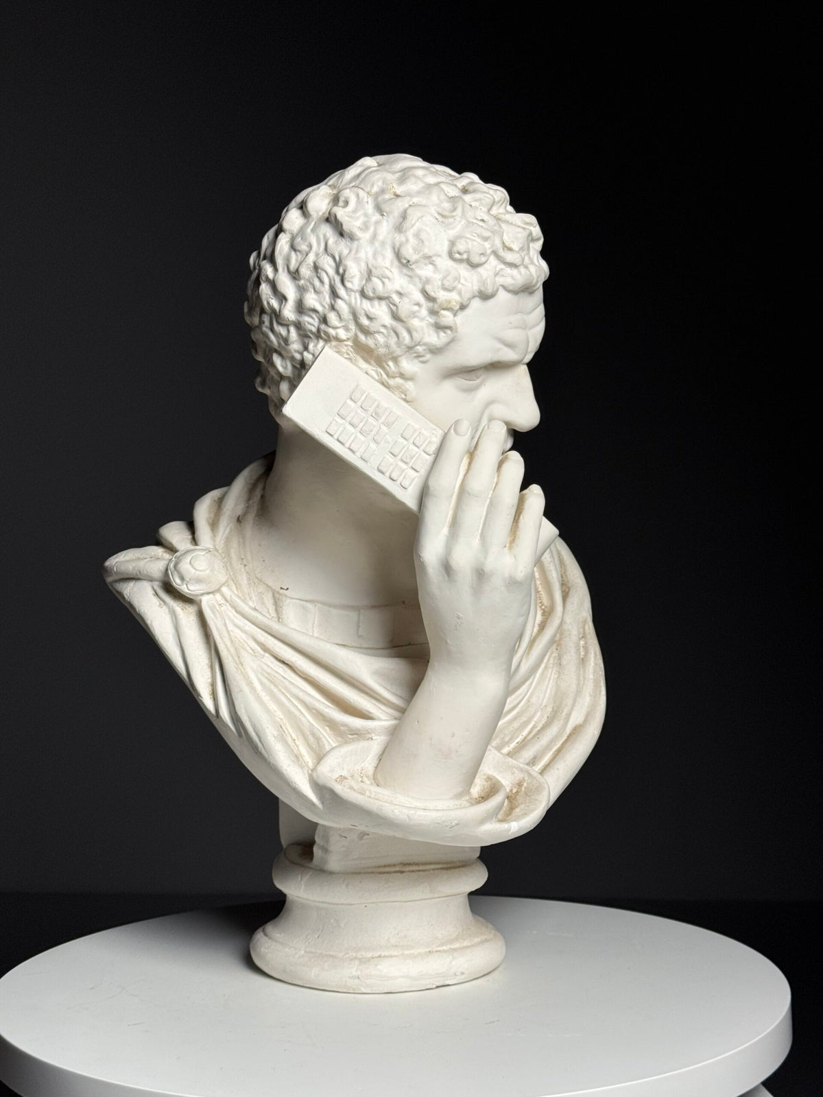 Plaster Bust of Emperor Caracalla on the Phone, photo 7