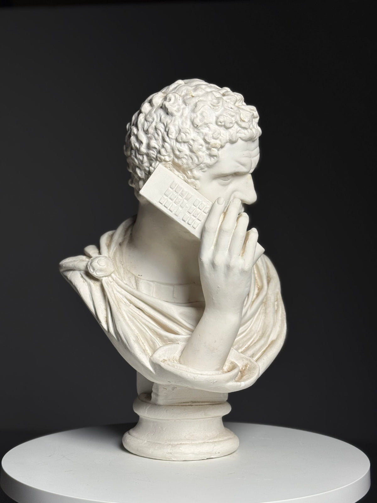 Plaster Bust of Emperor Caracalla on the Phone, photo 6