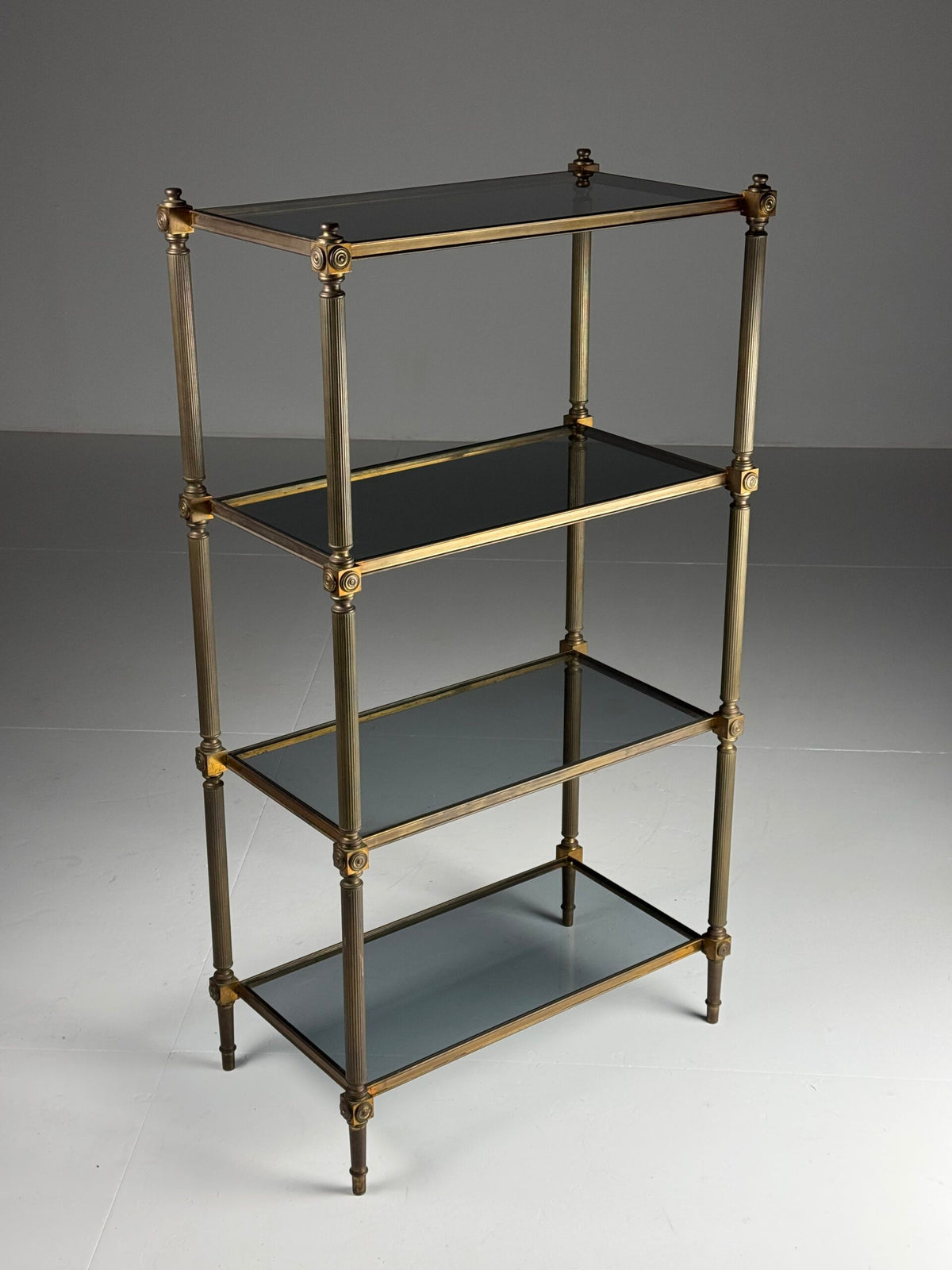 Mid Century Metal and Tinted Glass Bookcase, c. 1960s, photo 17