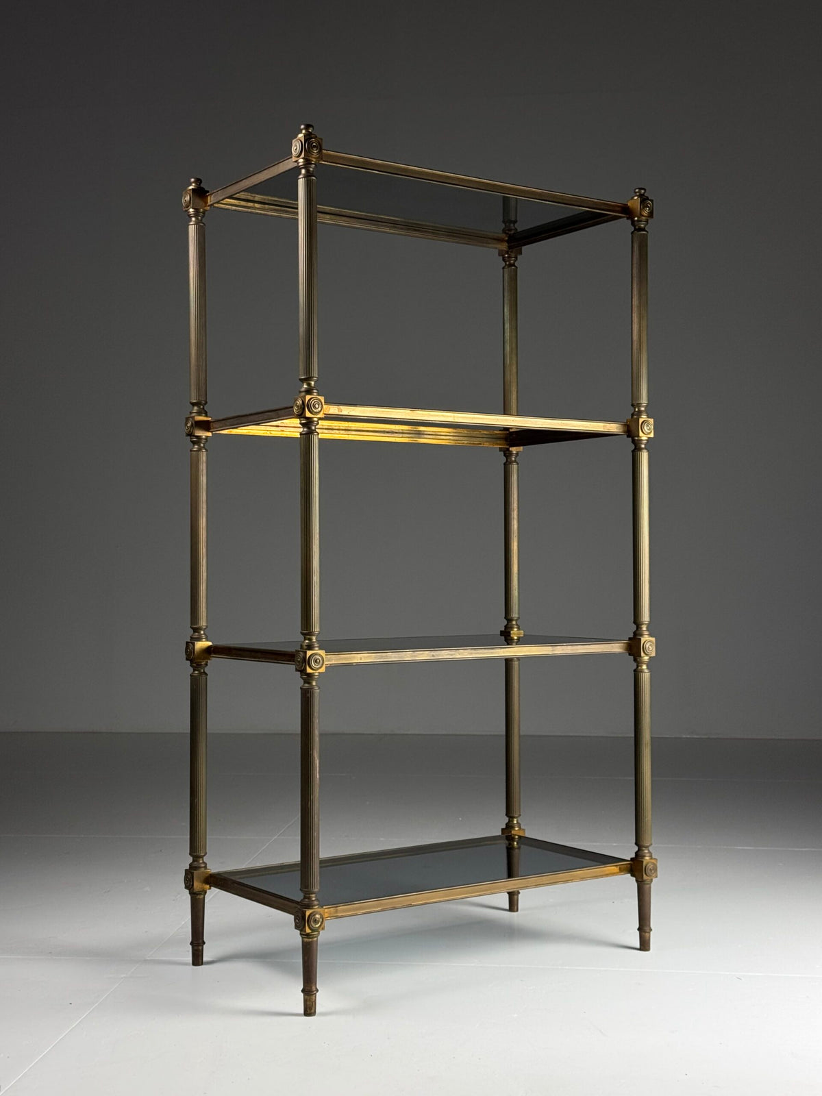 Mid Century Metal and Tinted Glass Bookcase, c. 1960s, photo 16