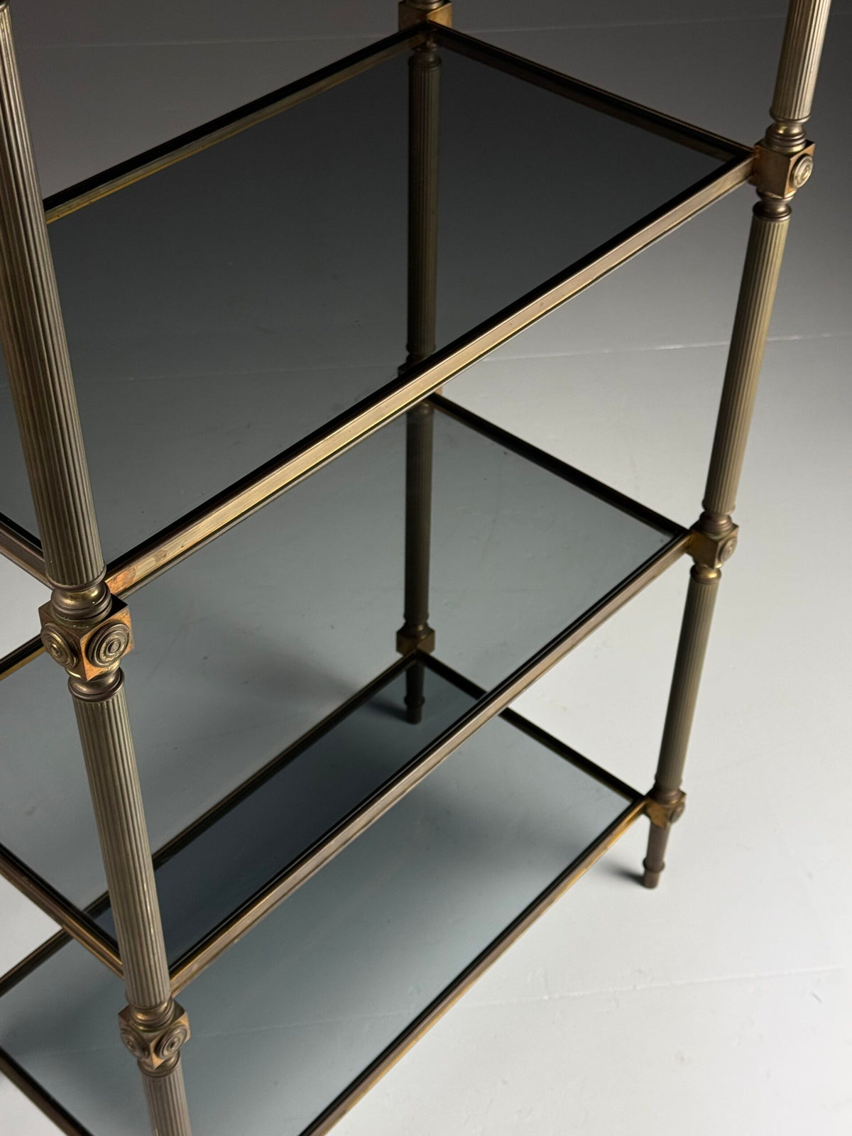 Mid Century Metal and Tinted Glass Bookcase, c. 1960s, photo 12