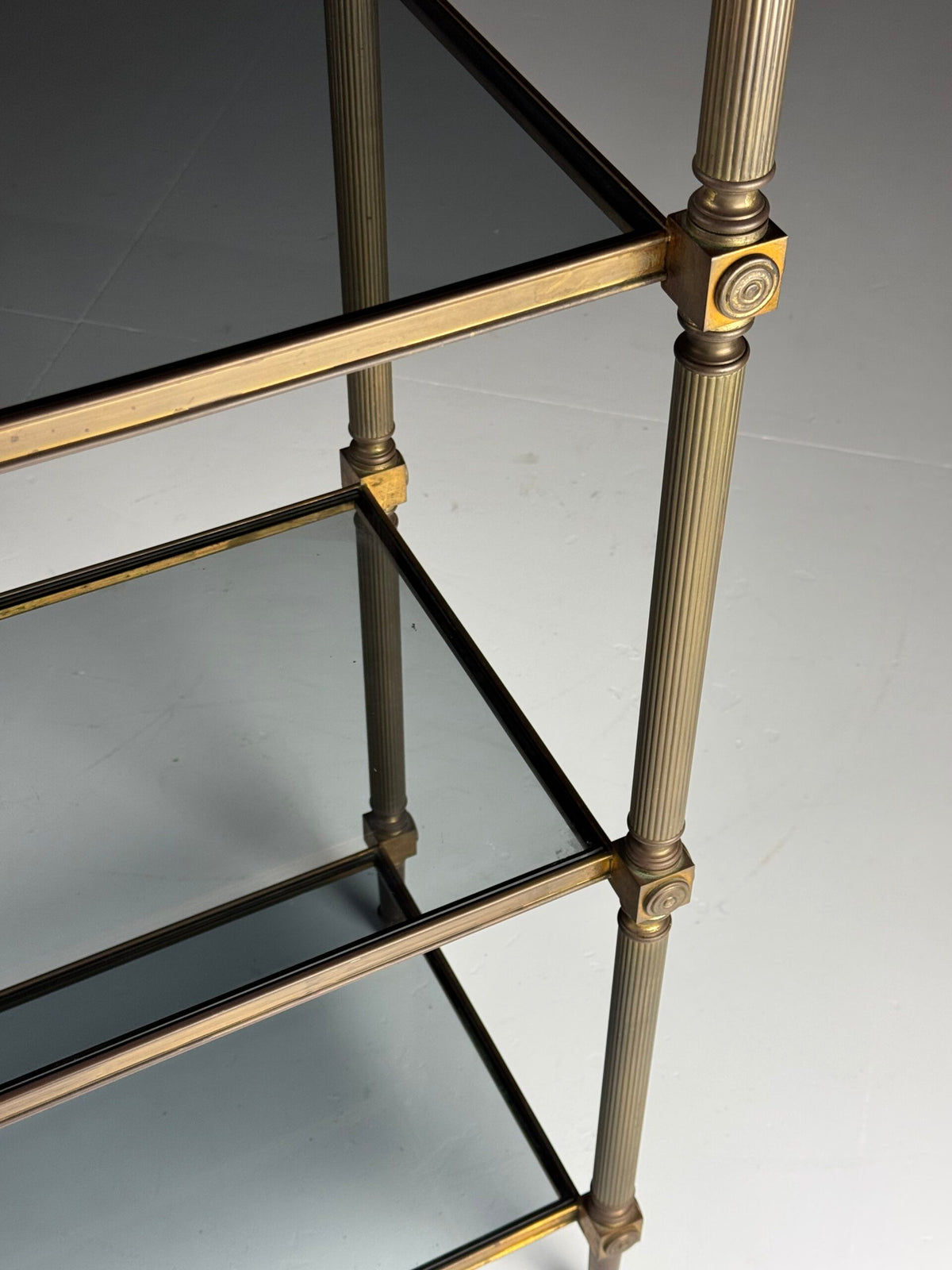 Mid Century Metal and Tinted Glass Bookcase, c. 1960s, photo 11