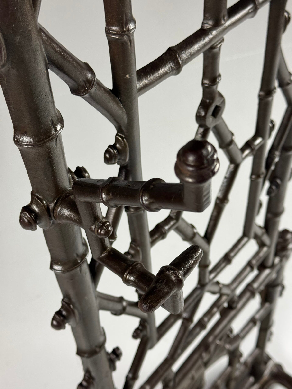French Faux Bamboo Cast Iron Hall Stand, c. 1890, photo 2
