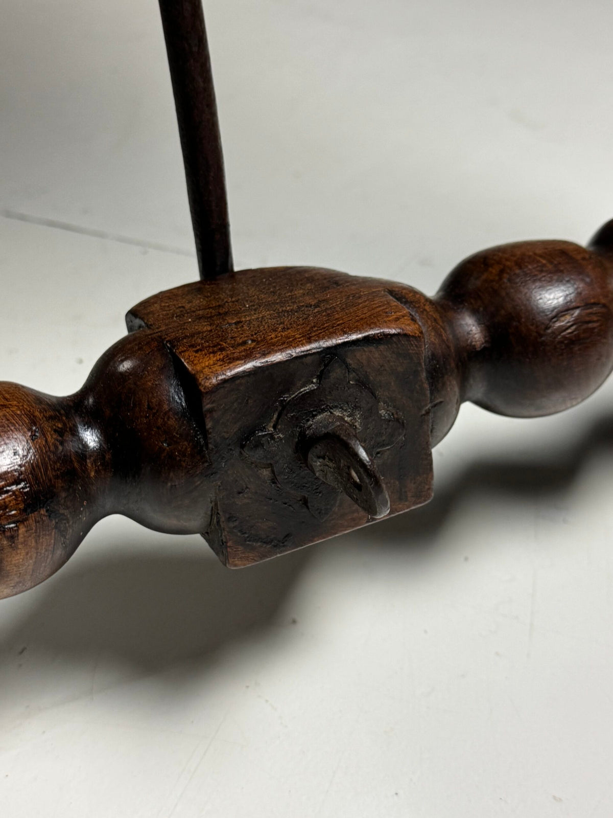 Spanish Walnut Table with Bobbin Turned Stretcher, 18th Century, photo 29