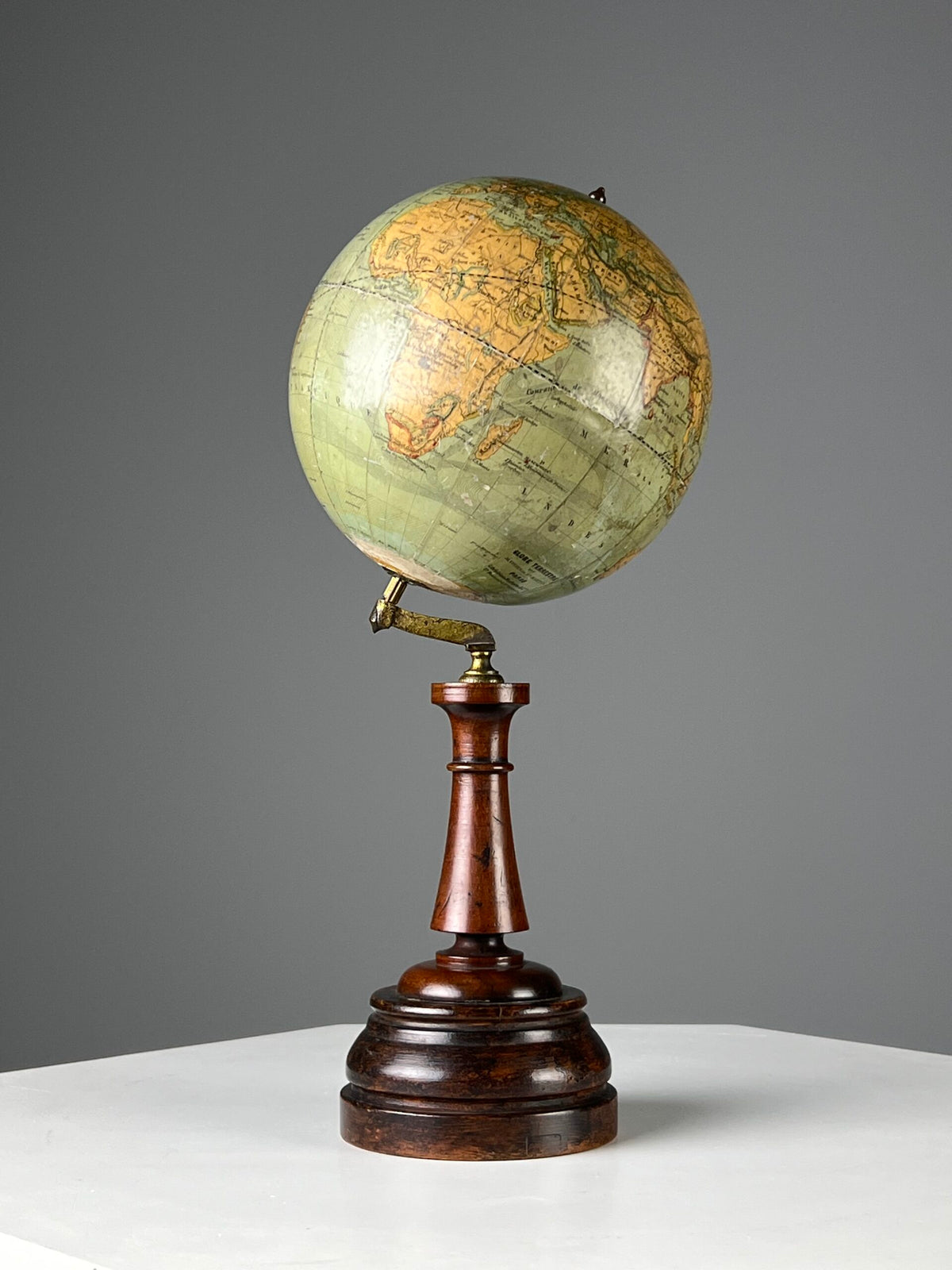 French Terrestrial Globe by M. Vivien de St. Martin, 19th Century, photo 1