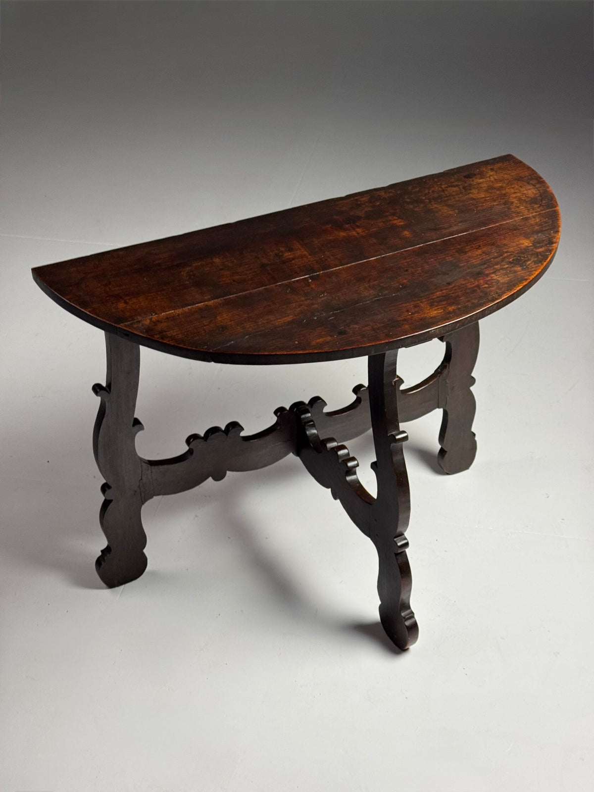 Pair of Italian Demi Lune Console Tables, 18th Century, photo 1