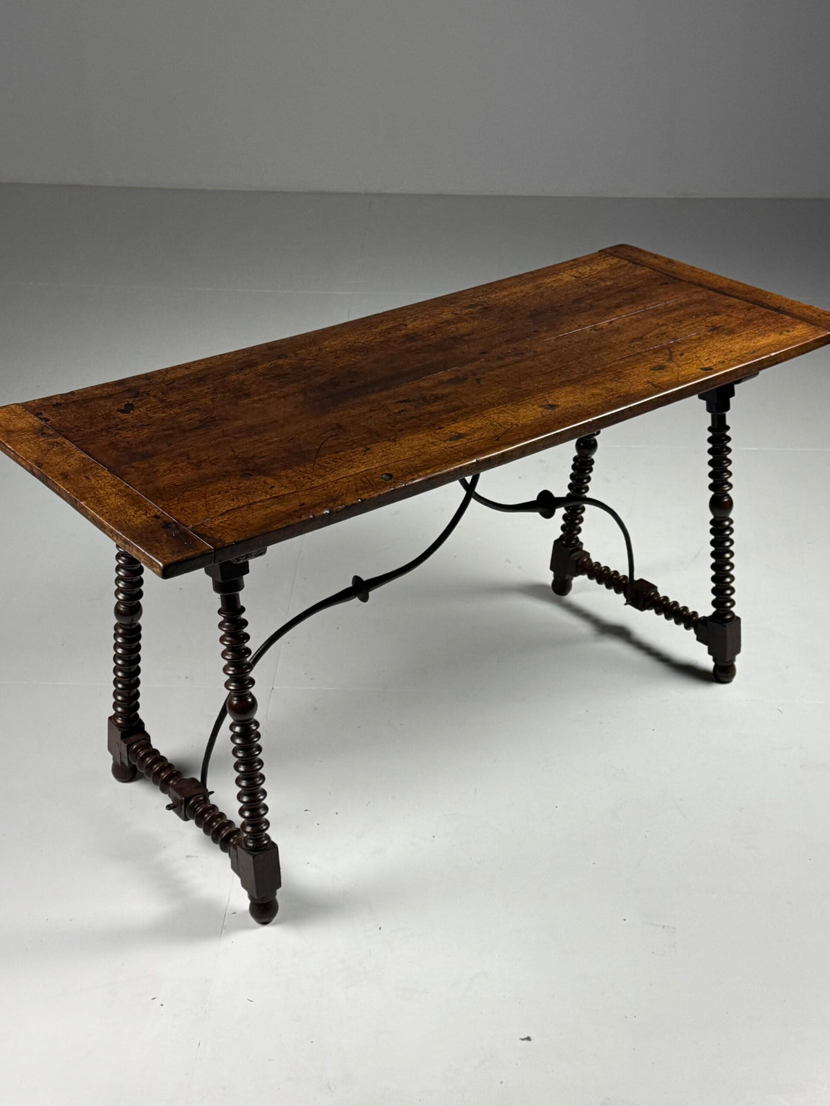 Spanish Walnut Console Table or Writing Table, 18th Century, photo 29