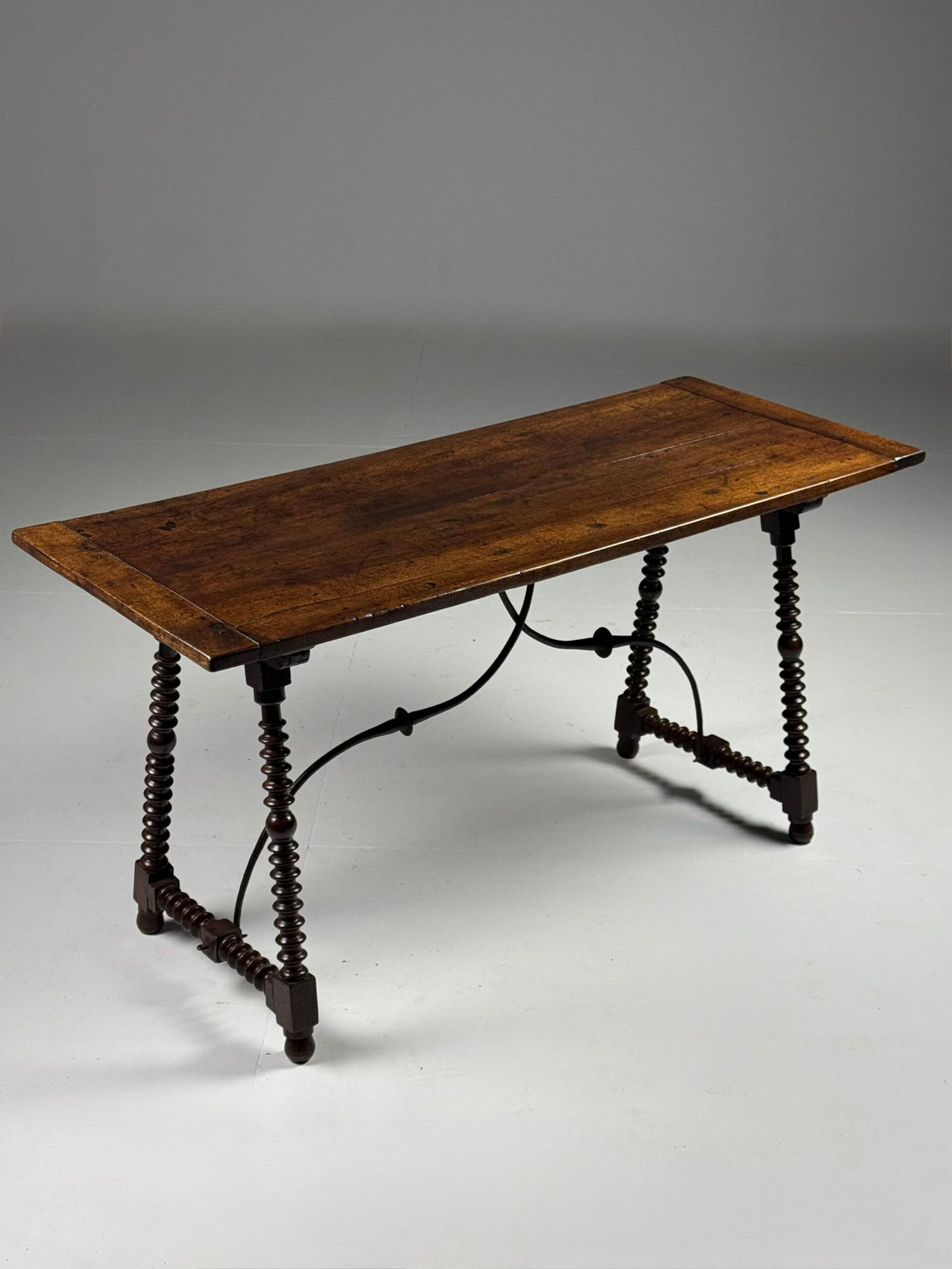 Spanish Walnut Console Table or Writing Table, 18th Century, photo 25