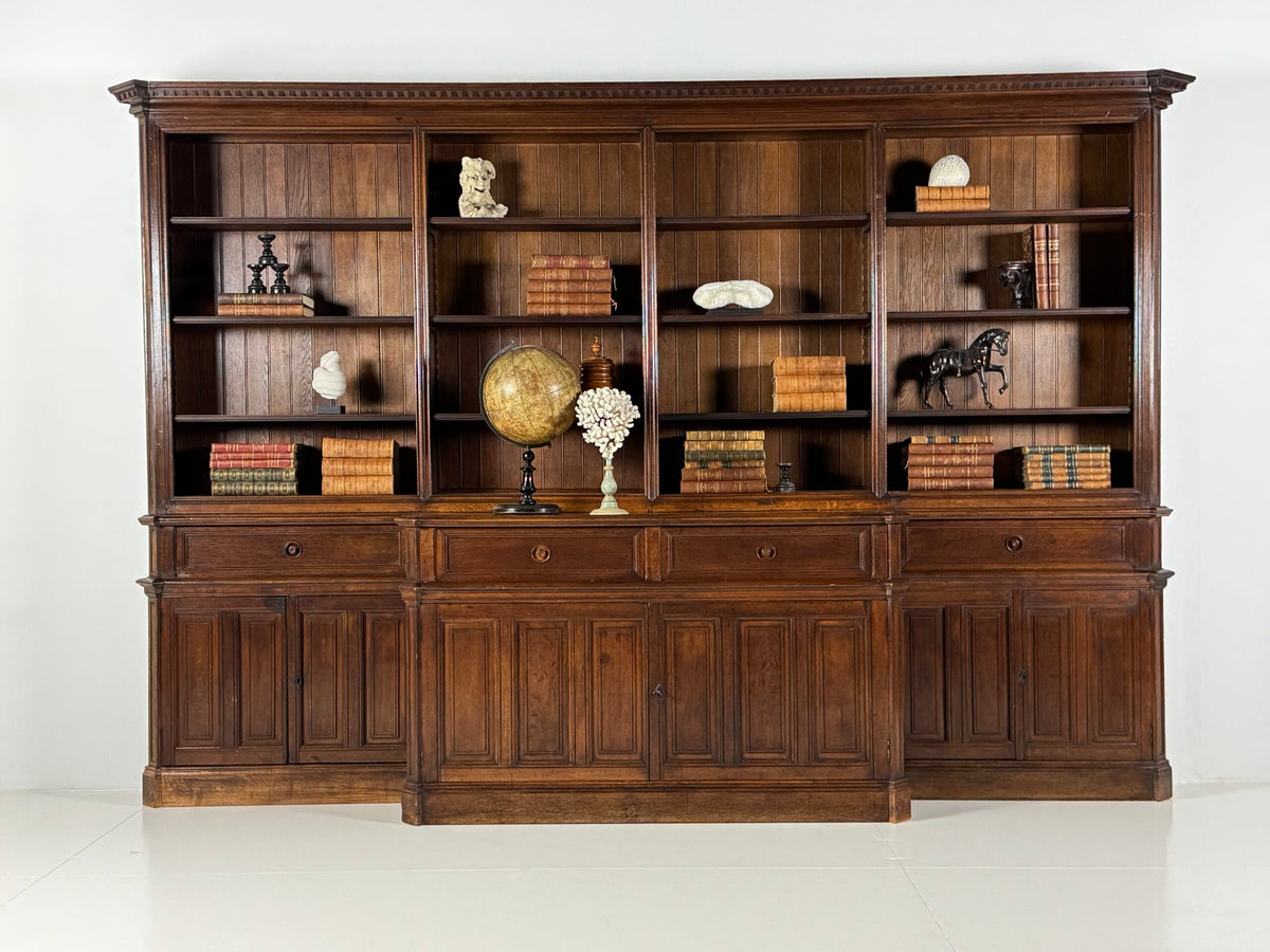Giant Belgian Oak Library Bookcase, 1950s to 1960s, photo 29