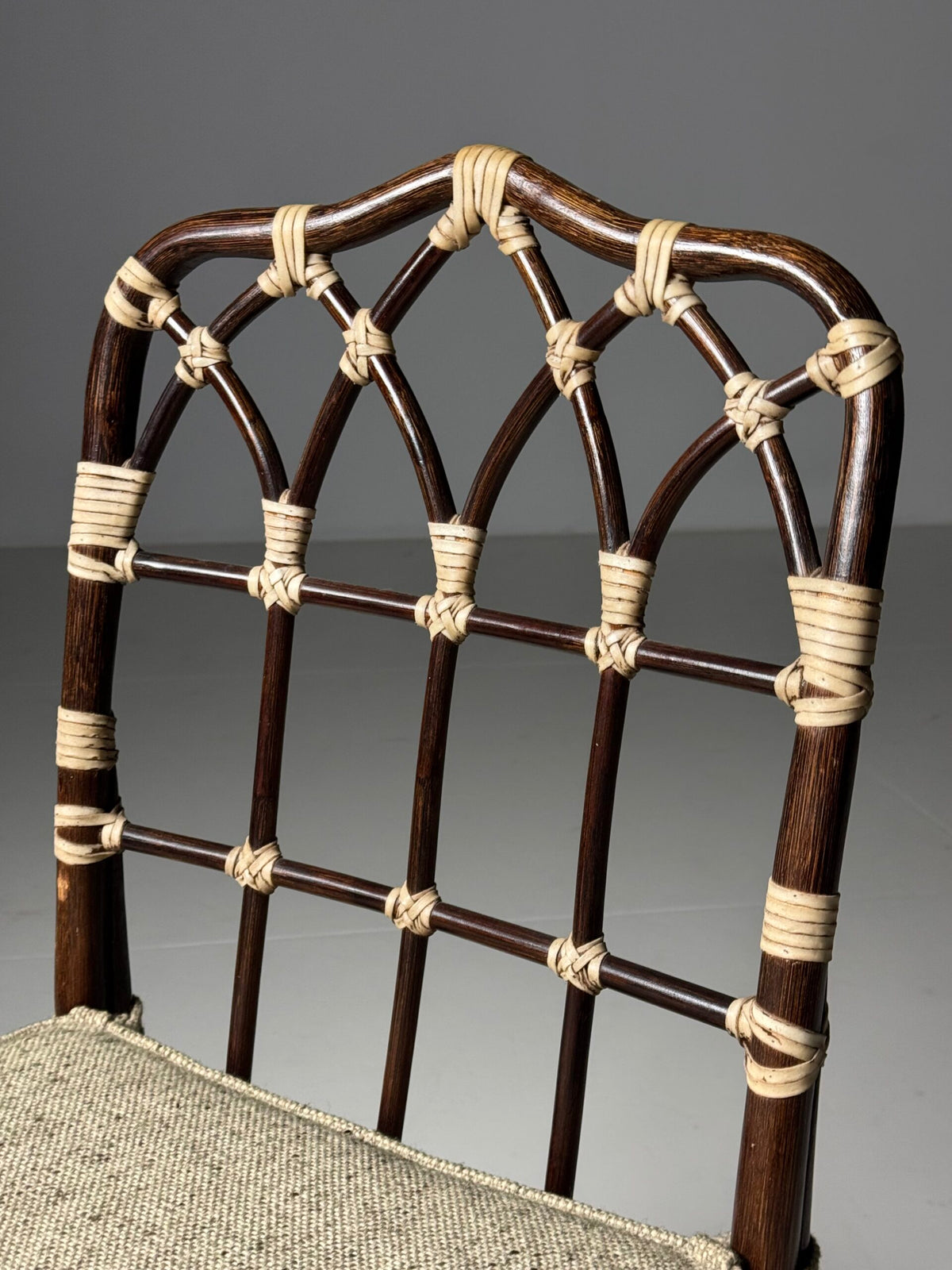 Set of Four Vintage Bentwood Dining Chairs with Bamboo Look, photo 16