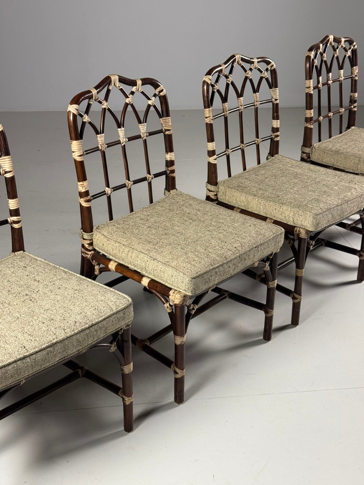 Set of Four Vintage Bentwood Dining Chairs with Bamboo Look, photo 5