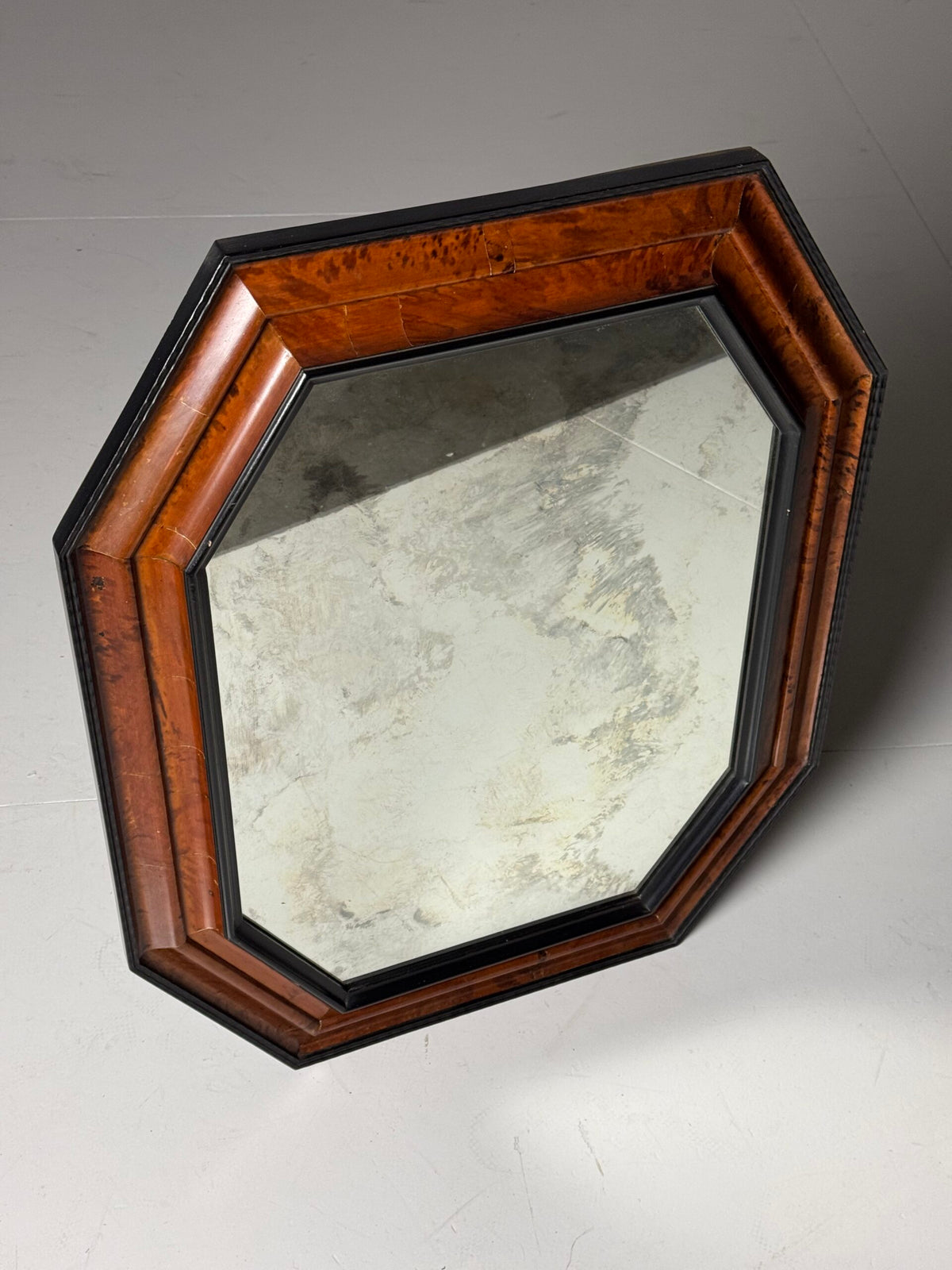 Dutch or Flemish Tortoiseshell Ripple Frame Mirror, Early 20th Century, photo 3
