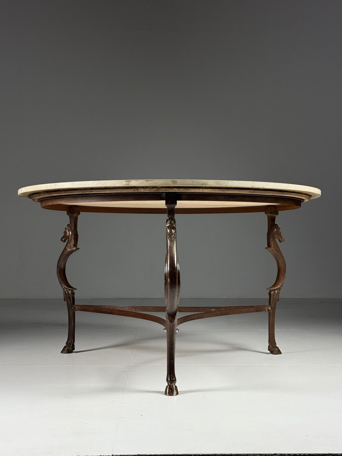 1970s Gilbert Poillerat Style Dining Table with Seahorses, photo 1