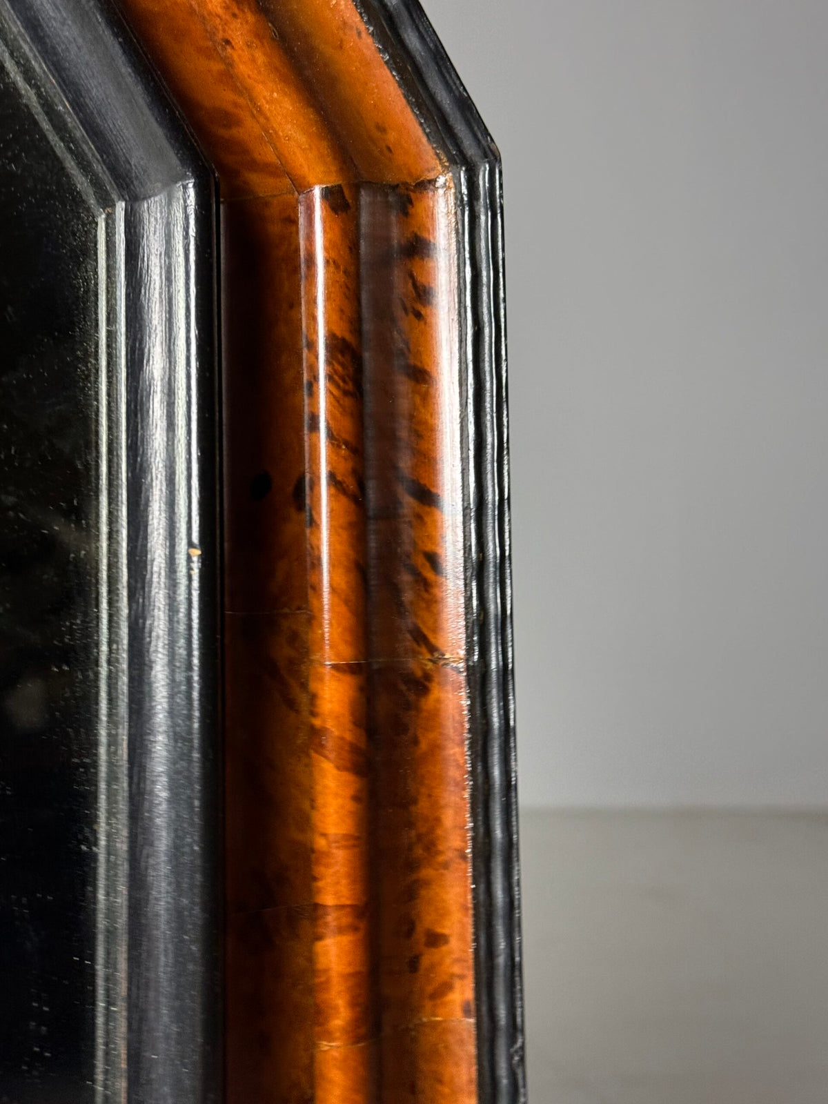 Dutch or Flemish Tortoiseshell Ripple Frame Mirror, Early 20th Century, photo 17