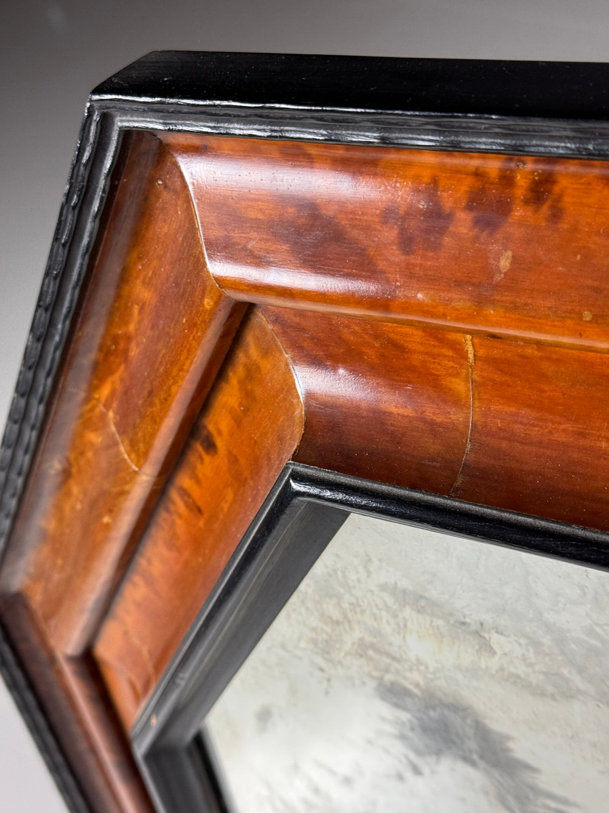 Dutch or Flemish Tortoiseshell Ripple Frame Mirror, Early 20th Century, photo 12