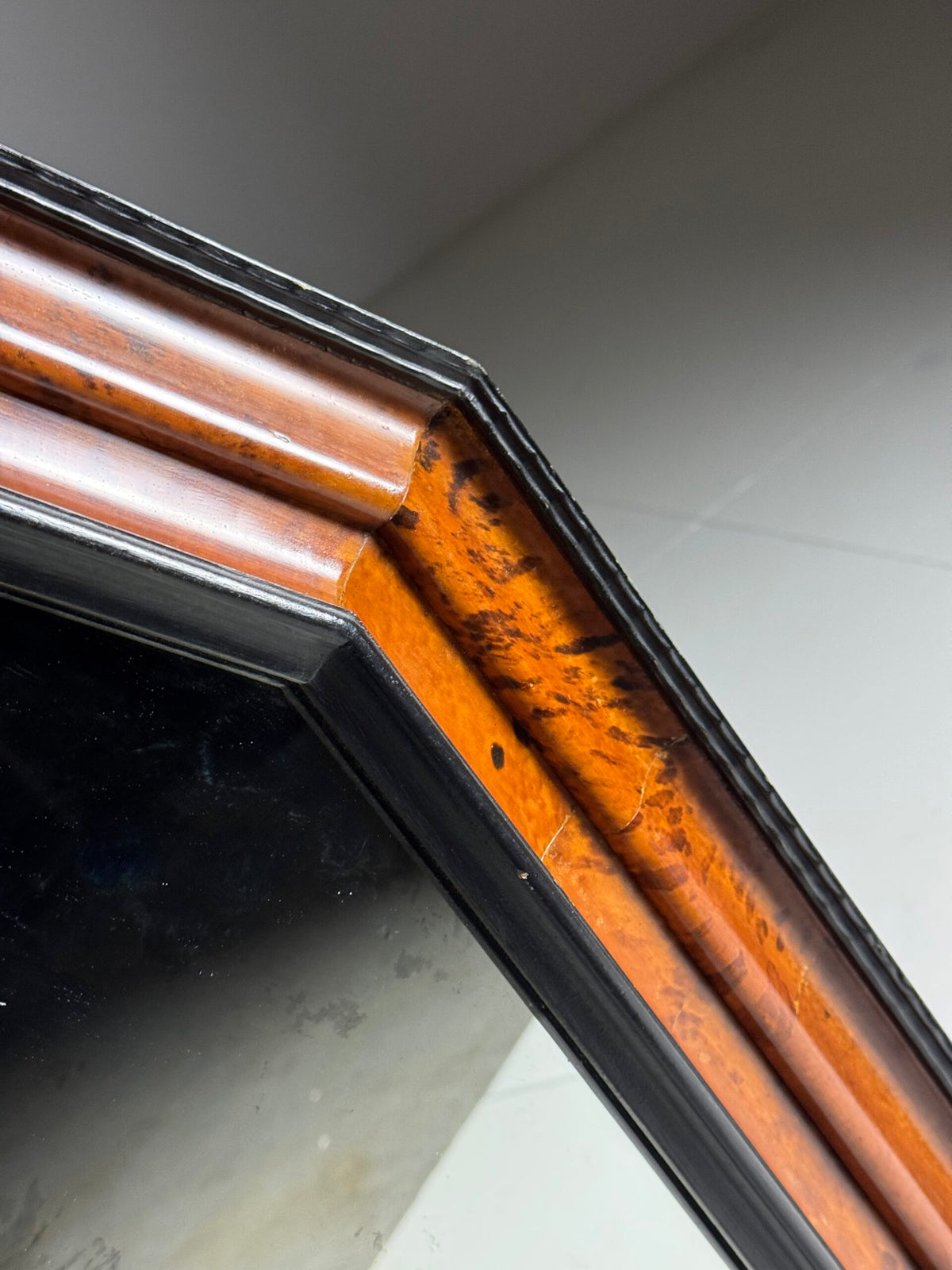 Dutch or Flemish Tortoiseshell Ripple Frame Mirror, Early 20th Century, photo 9