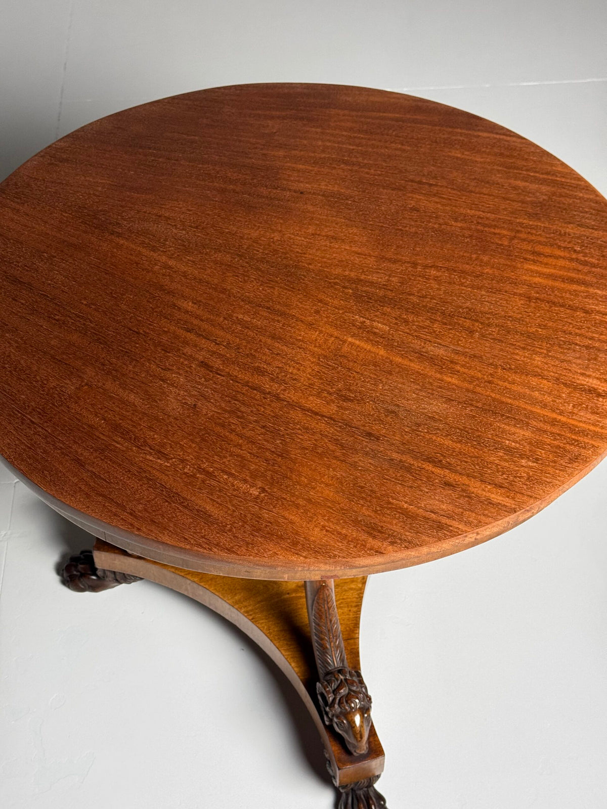 Italian Tripod Center Table with Inlaid Gemstone Marble Top, photo 21