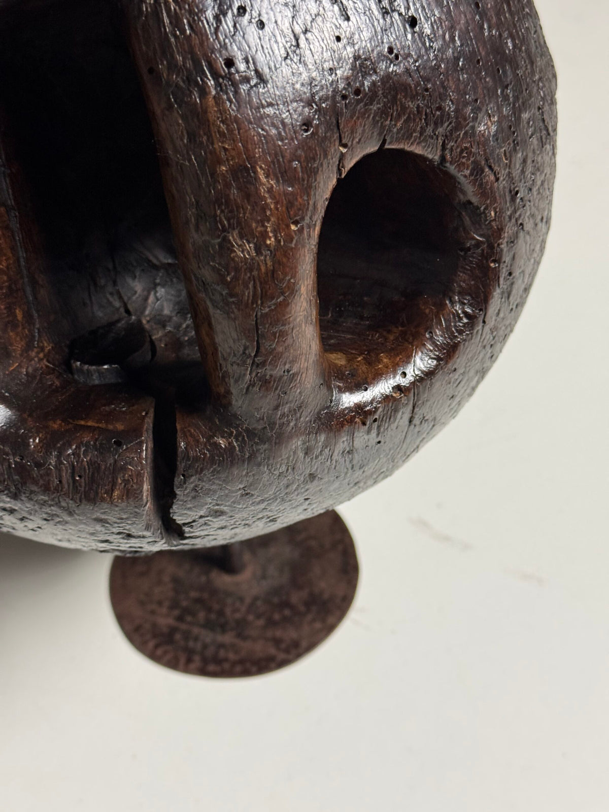 Pair of 18th Century Wooden Bowling Balls on Stand, photo 9