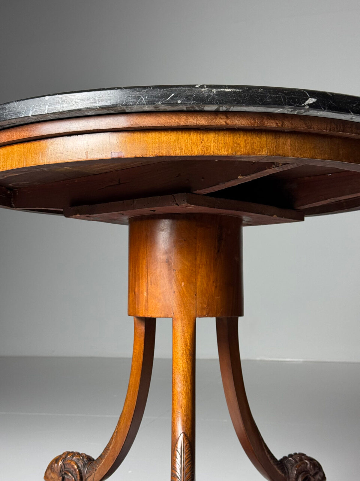 Italian Tripod Center Table with Inlaid Gemstone Marble Top, photo 38