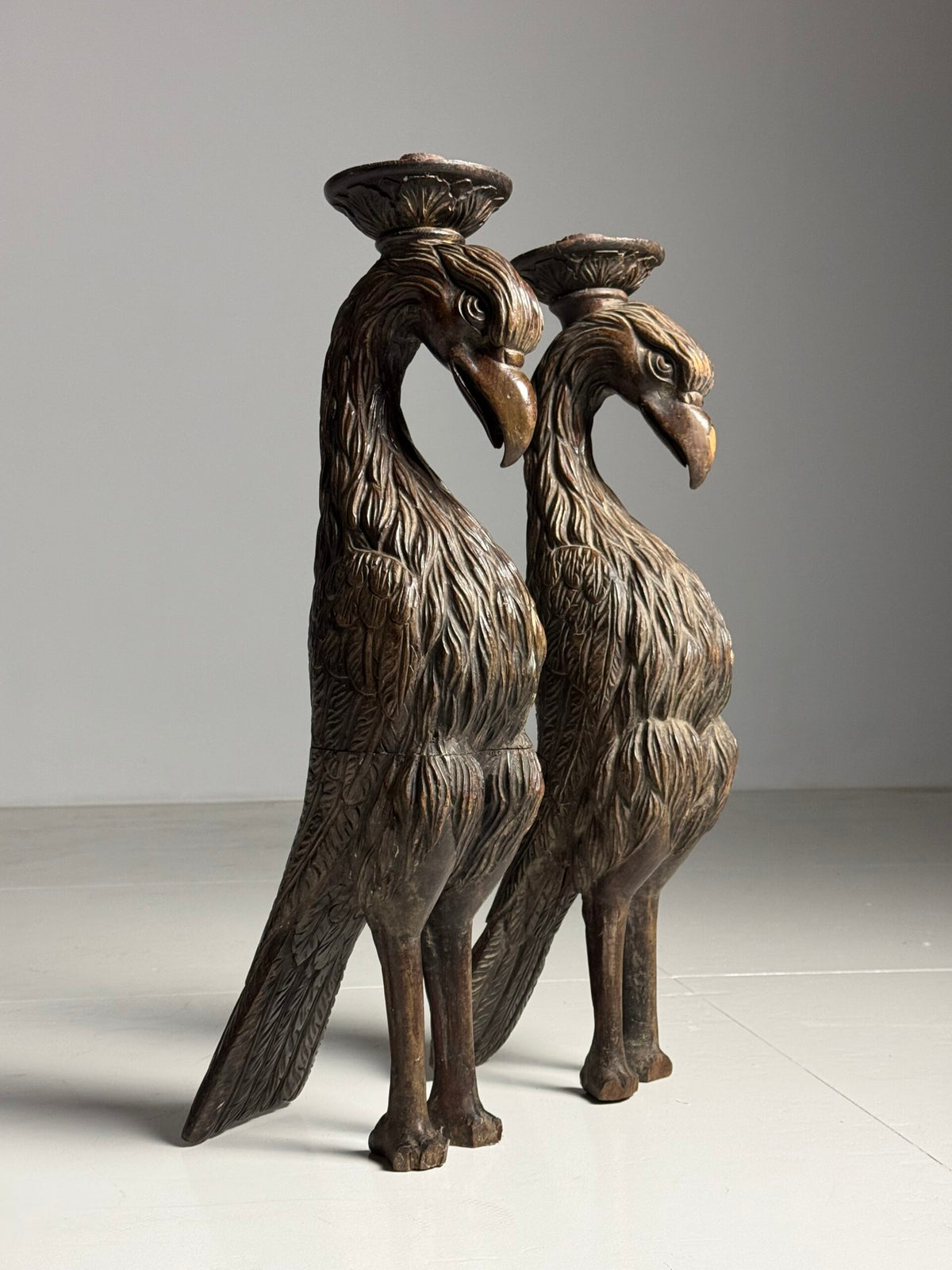 Pair of Hand Carved Wooden Eagles, France c. 1800, photo 12