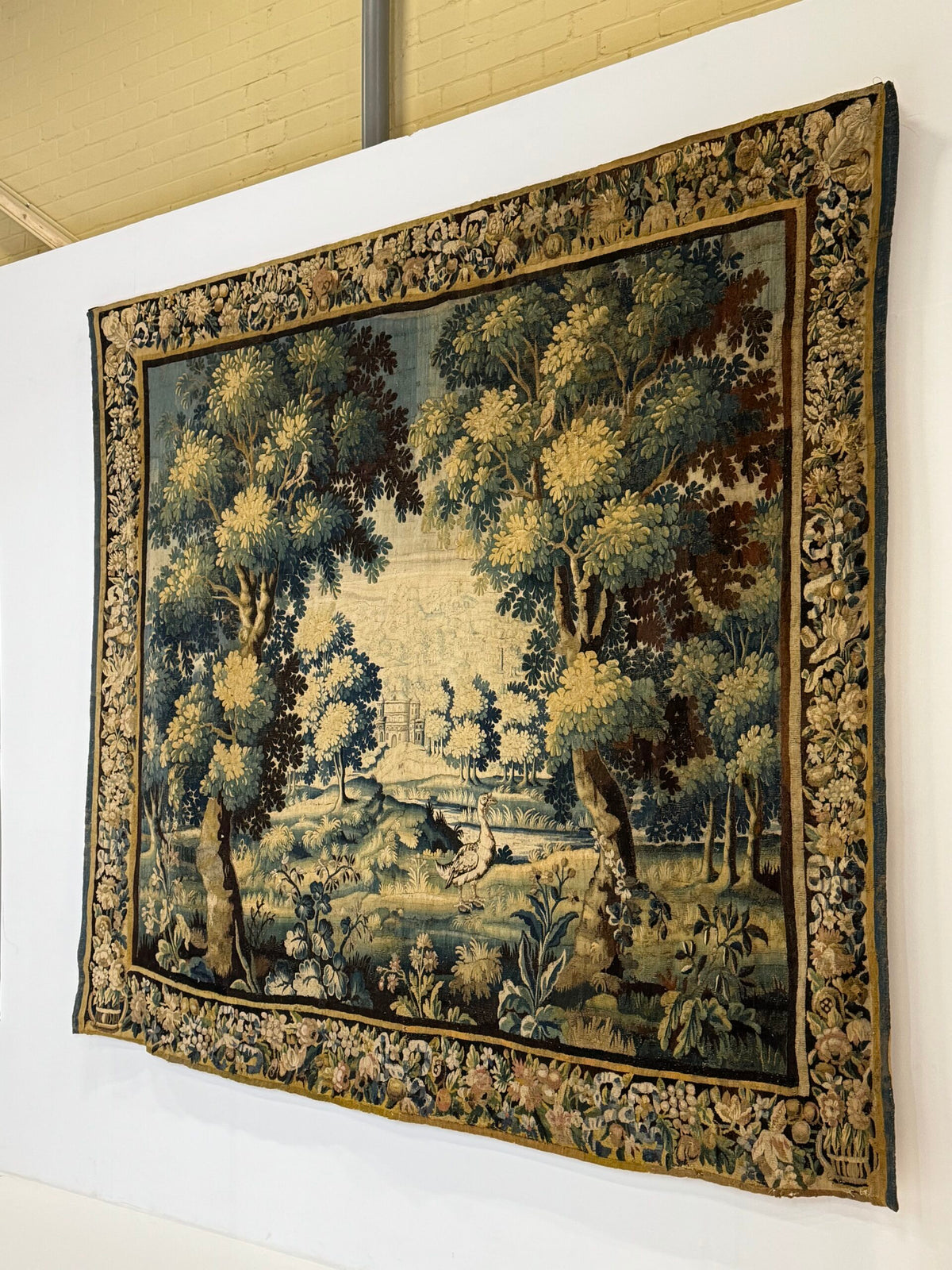 Large French Tapestry of an Exotic Chateau Garden, 18th Century, photo 15