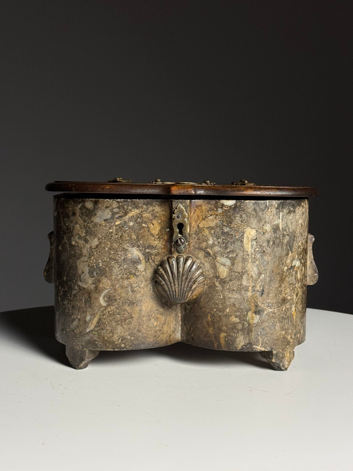 Regency Marble and Wood Viscera Box, 18th Century, photo 1