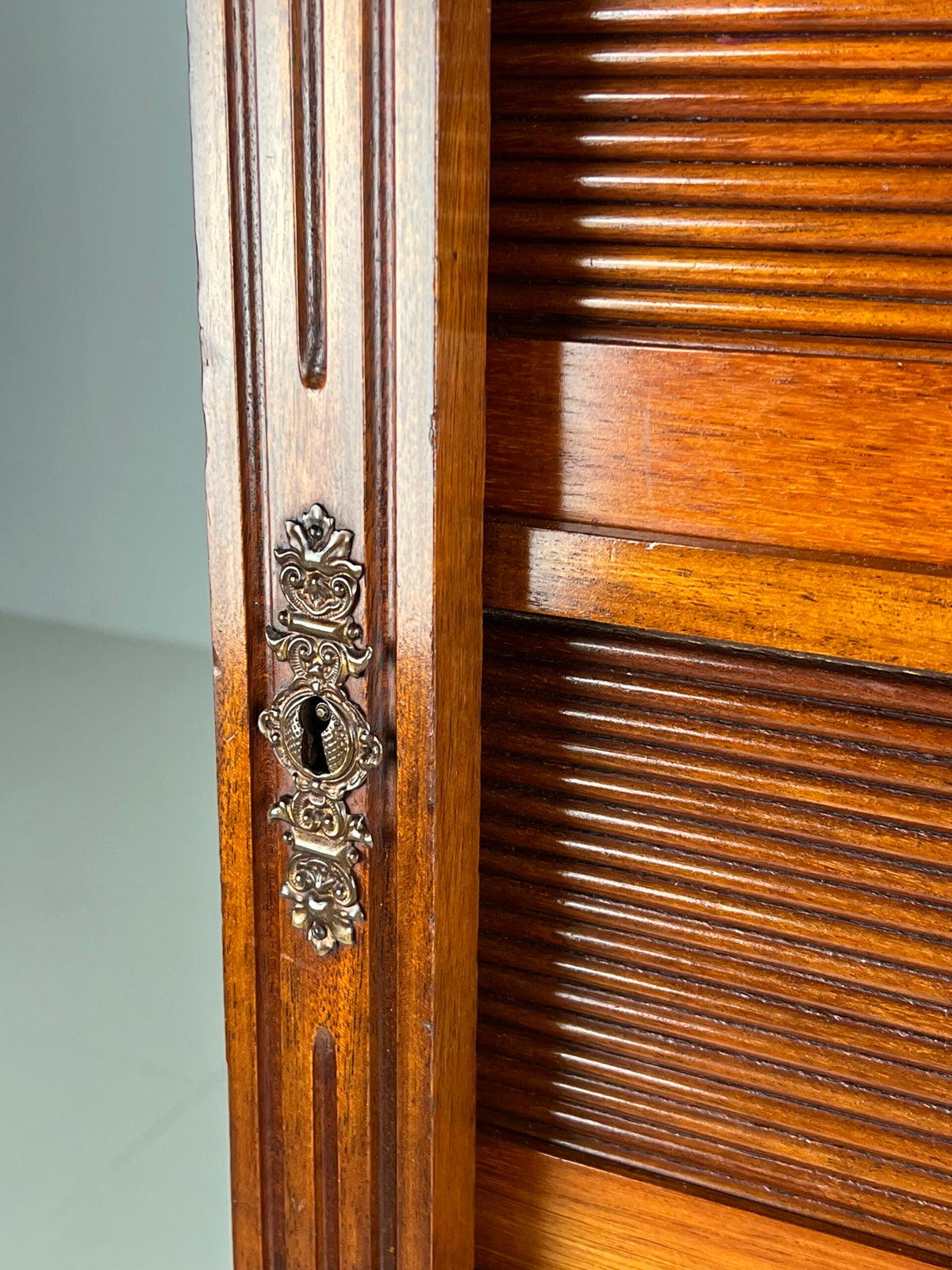 Mahogany Filing Cabinet with Roller Shutters, Belgium, Early 20th Century, photo 14
