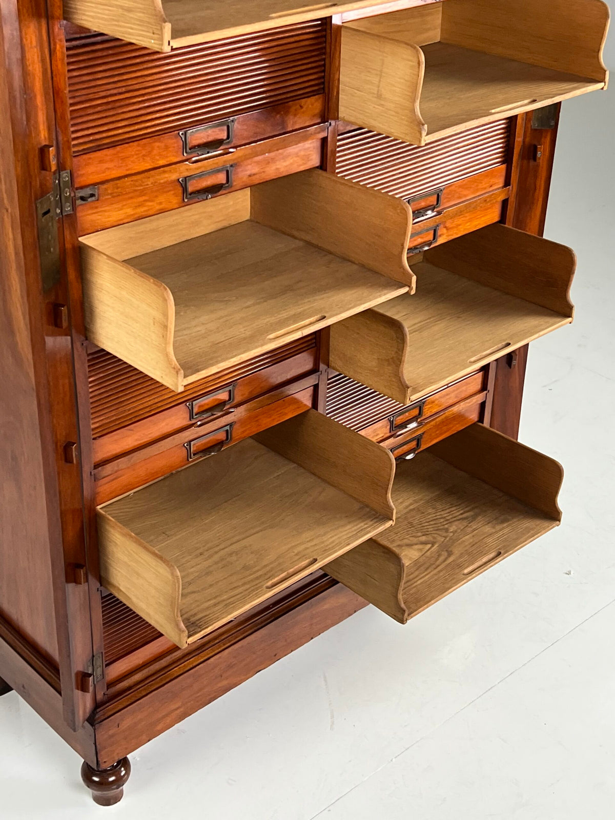 Mahogany Filing Cabinet with Roller Shutters, Belgium, Early 20th Century, photo 8