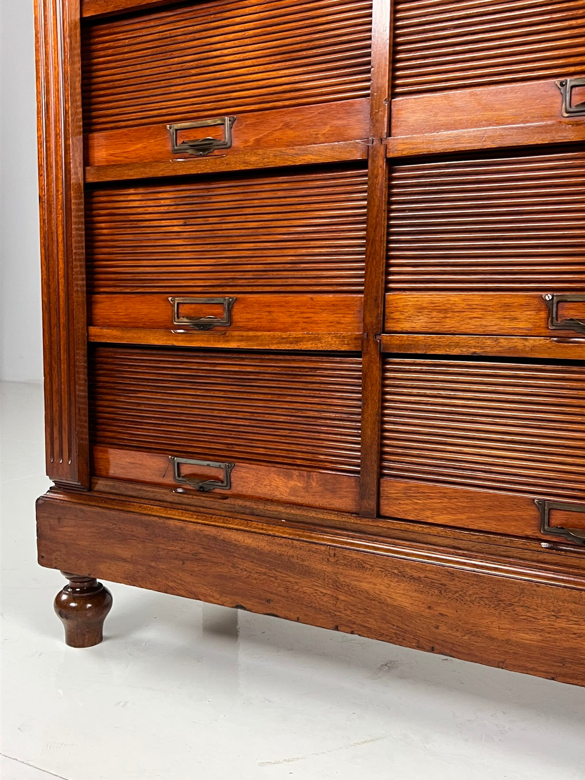 Mahogany Filing Cabinet with Roller Shutters, Belgium, Early 20th Century, photo 6