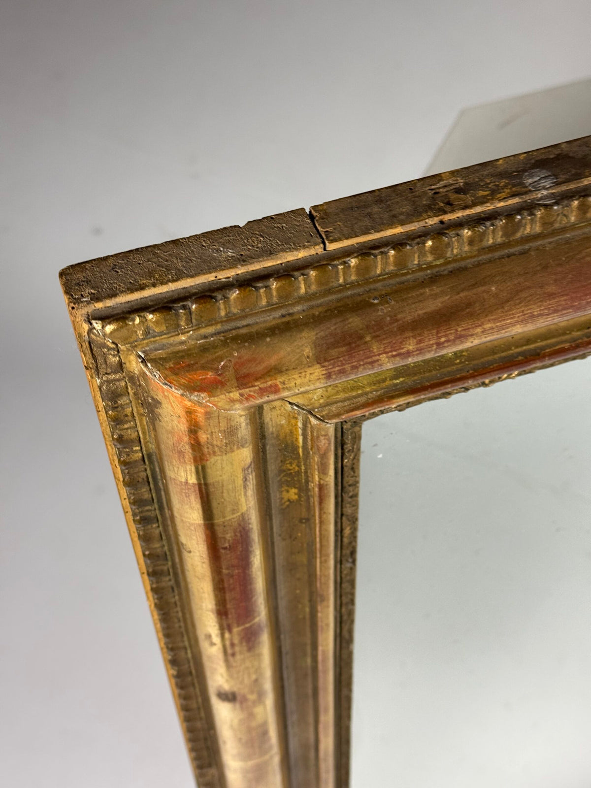French Gilt Mirror with Original Mercury Glass, 19th Century, photo 8